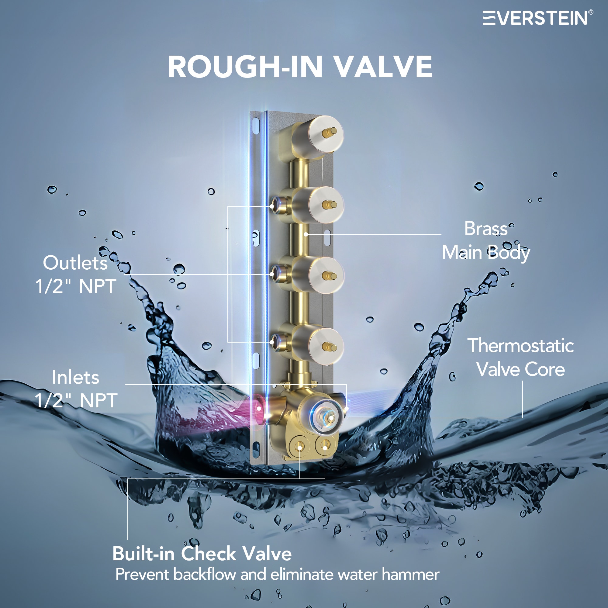 EVERSTEIN Q-929-OTOP Tub-Shower-Faucets - View #10