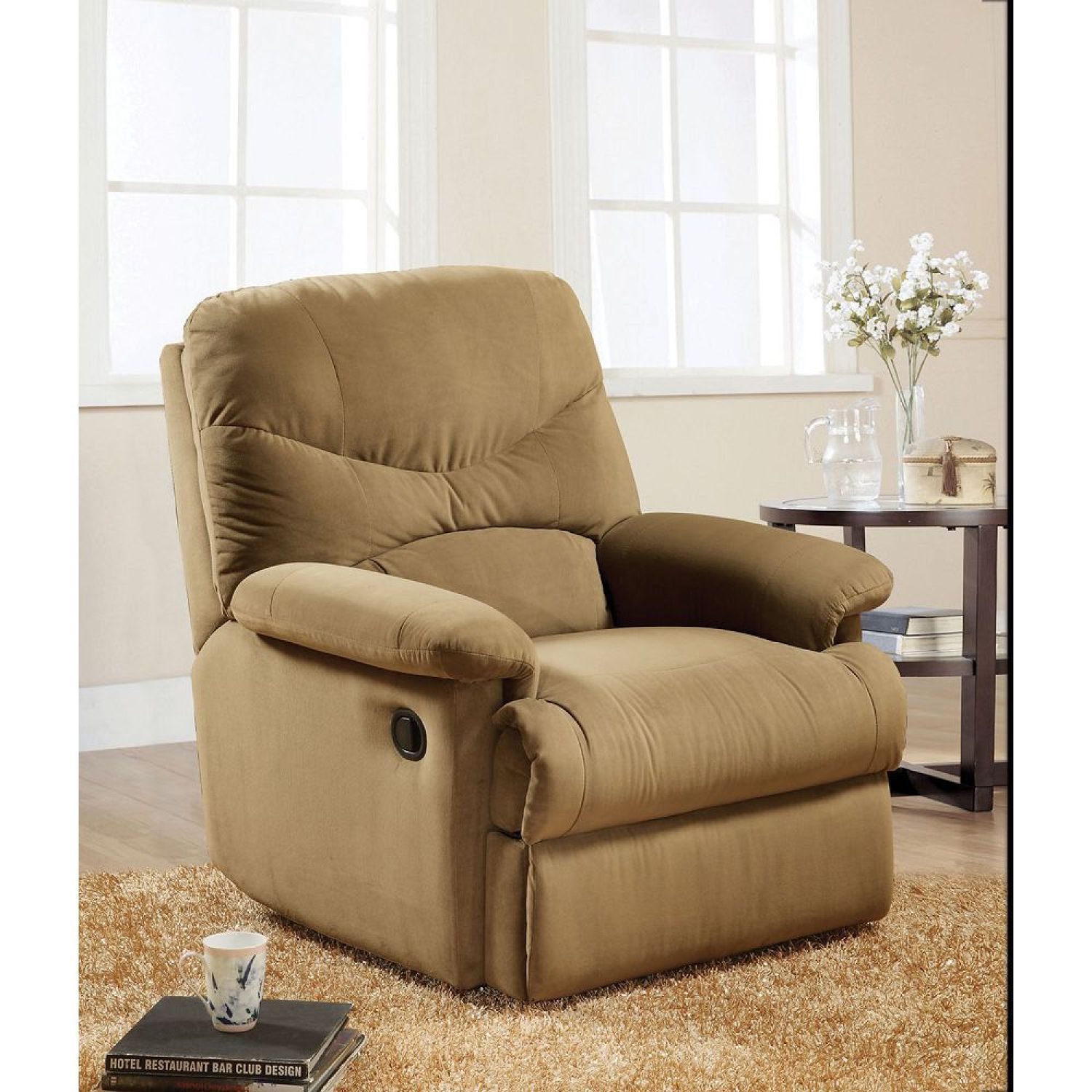 JASMODER 00634 35.00-Inches Modern Light Brown Sofa