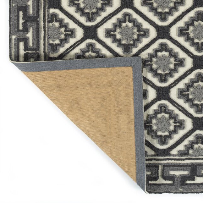 Kaleen Ayrlies Garden 8 x 10 Graphite Indoor/Outdoor Geometric Global Handcrafted Area Rug Kaleen Ayrlies Garden 8 x 10 Graphite Indoor/Outdoor Geometric Global Handcrafted Area Rug