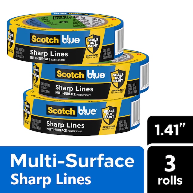 ScotchBlue Sharp Lines Multi-Surface 3-Pack 1.41-in x 60 Yard(s) Painters  Tape in the Painters Tape department at