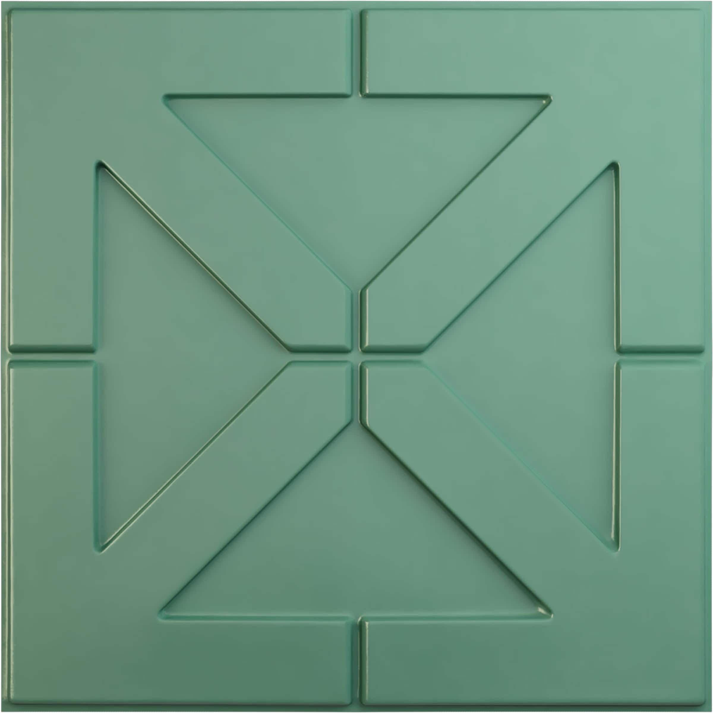 Ekena Millwork WP20X20XAFSM 19-5/8-in x 19-5/8-in Embossed Paintable/Stainable Green PVC Abstract Wall Panel ( 2.67-sq ft )