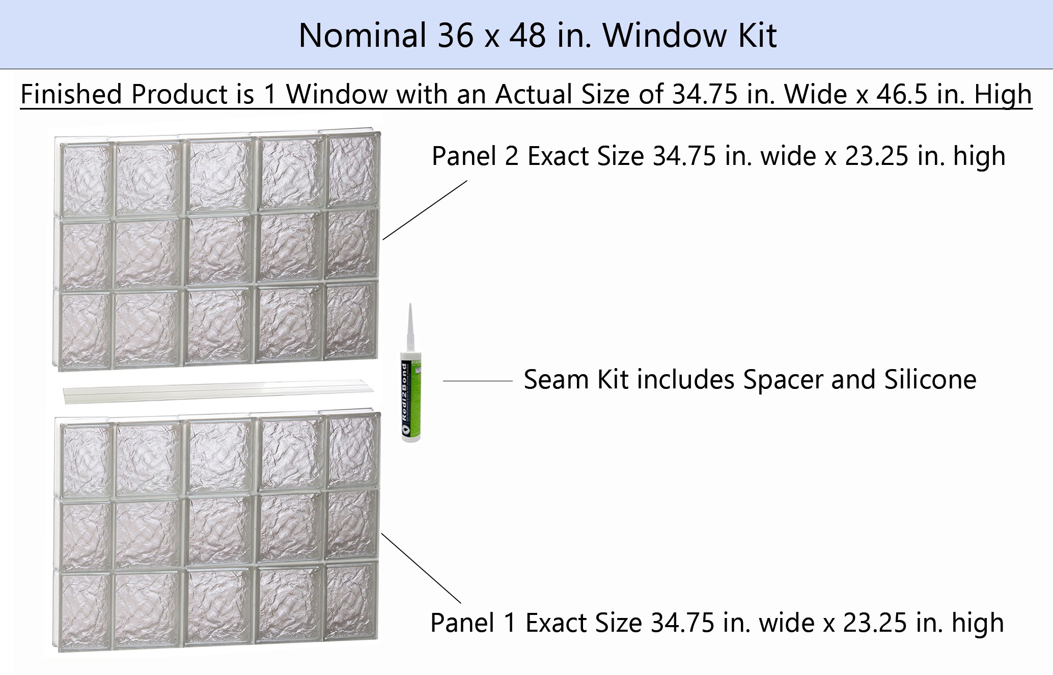REDI2SET S3648IS Glass-Block-Windows - View #2