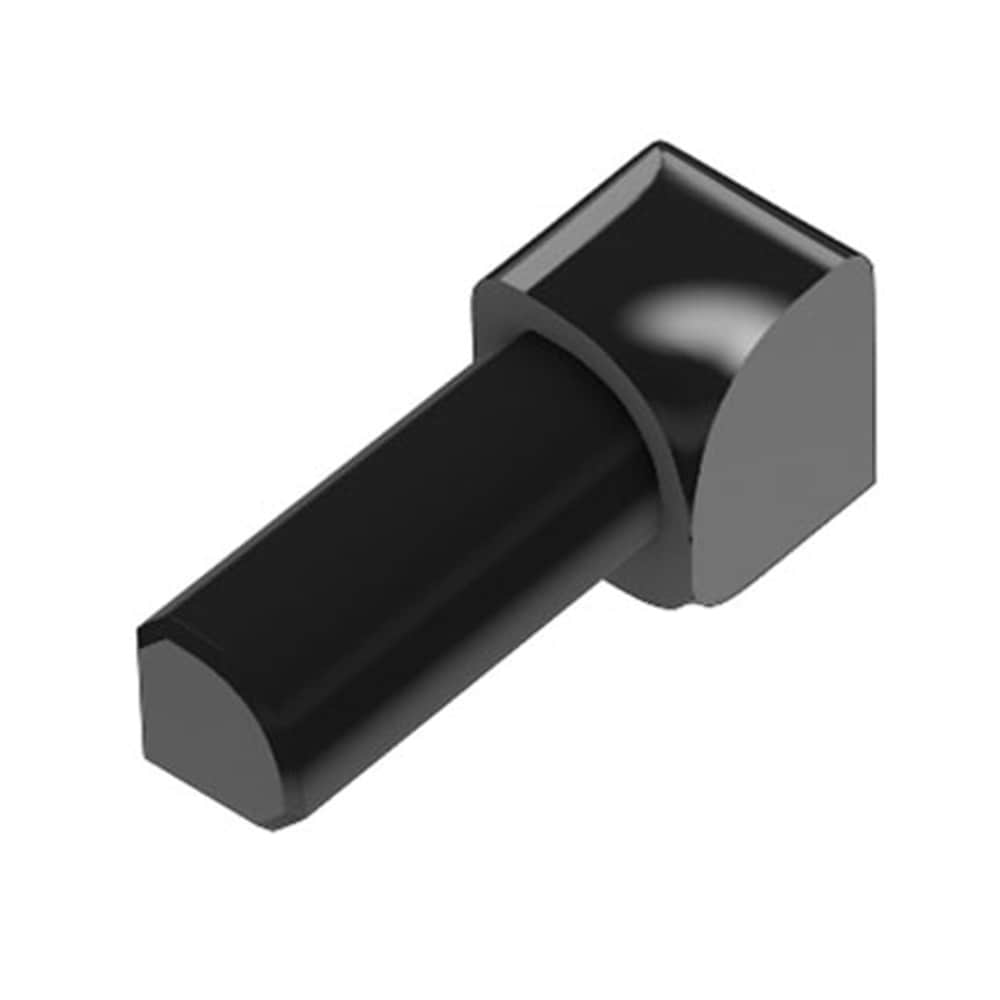 Schluter Systems IV/RO100AGSG Rondec 0.375-in W x 1-in L Bright black anodized aluminum Aluminum Inside corner Tile Edge Trim