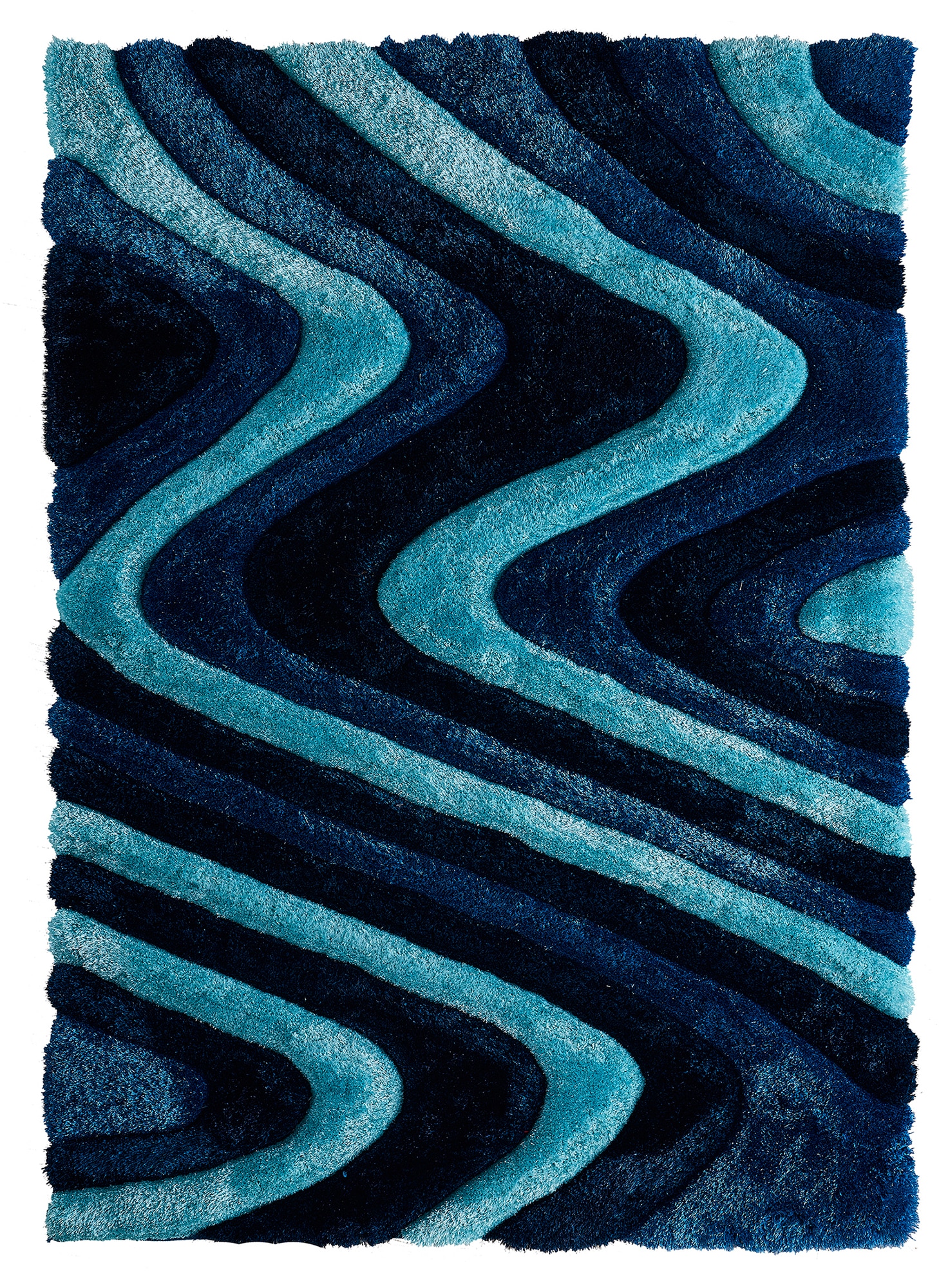 MDA Rugs MS2257 Mateos 5 x 7 (ft) Polyester Blue Rectangular Indoor Abstract Area rug