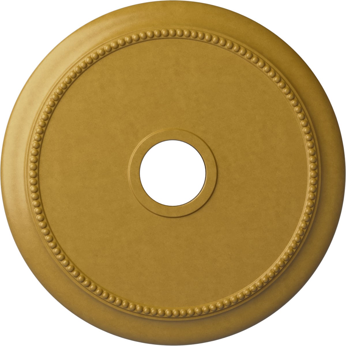 Ekena Millwork CM24CRIGS Crendon 24.125-in W x 24.125-in L Painted Iridescent Gold Polyurethane Whole Ceiling Medallion