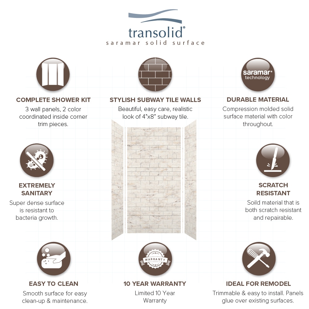 Transolid SWK483696-48 Shower-Wall-Surrounds - View #9