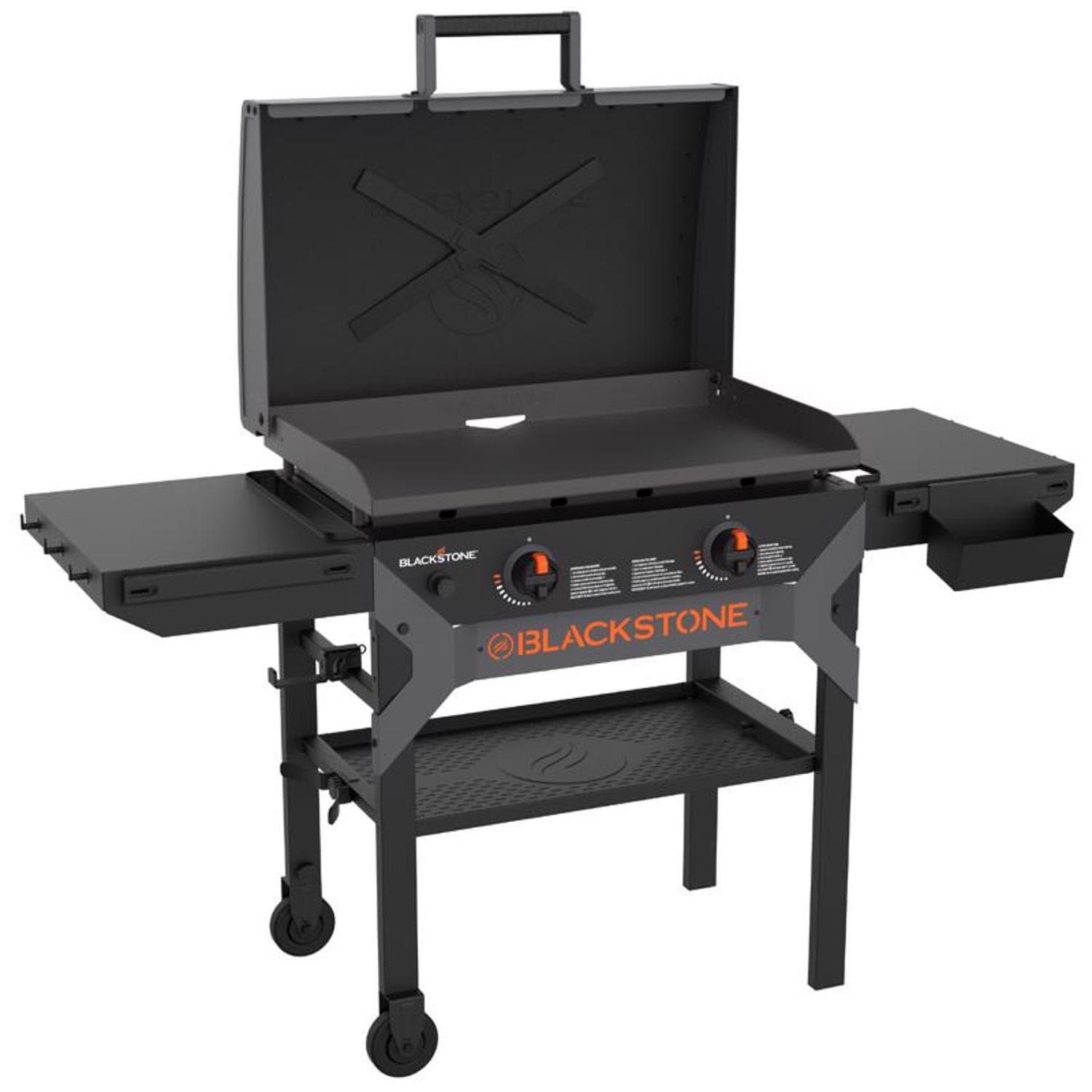Blackstone  Iron Forged 2 Burner Liquid Propane Outdoor Griddle with Hood Black