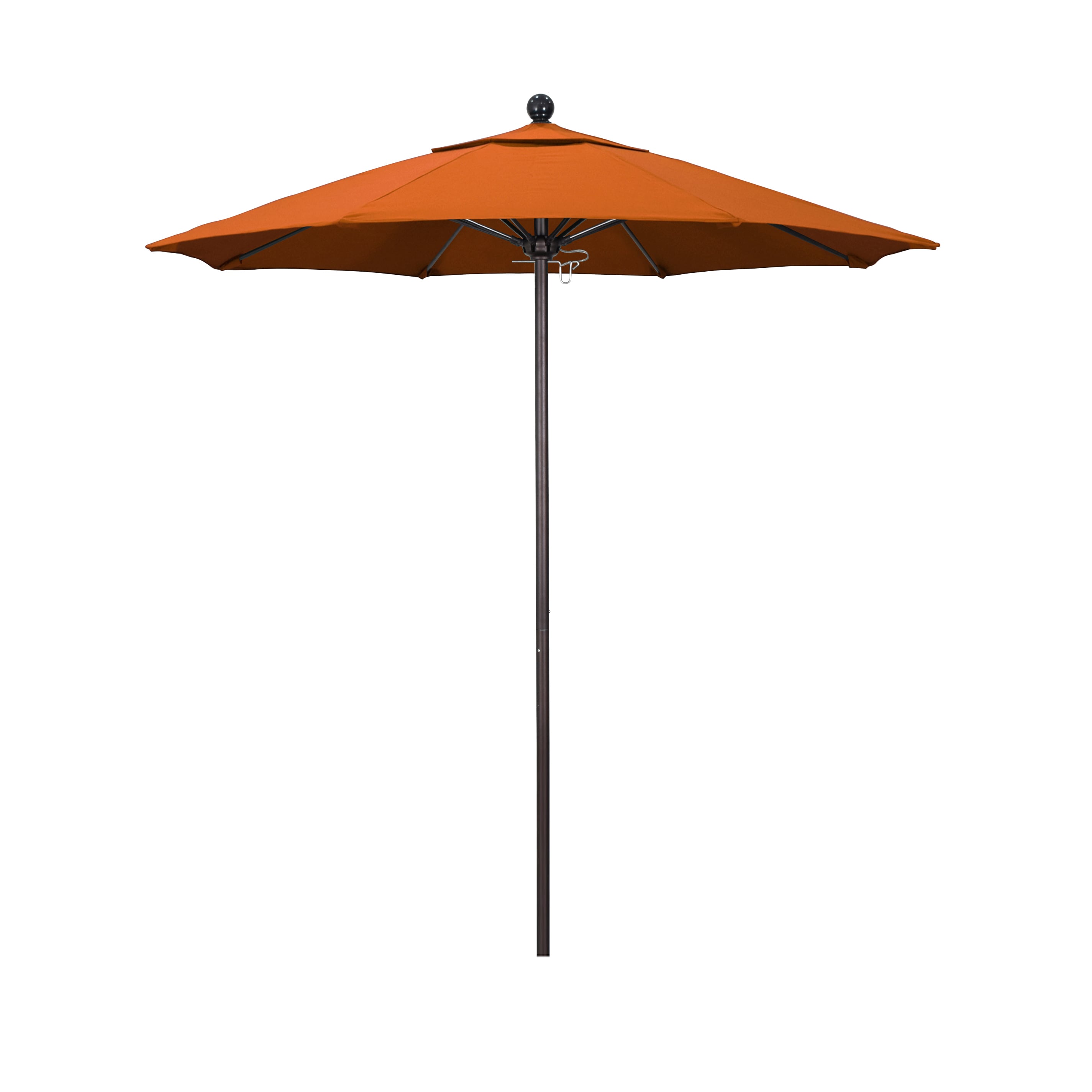 California Umbrella ALTO758117-5417 7.5-ft Aluminum Orange No-tilt Market Patio Umbrella