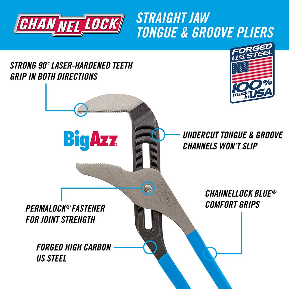 CHANNELLOCK BIGAZZ 480 2025Inch Tongue and Groove Pliers 55Inch