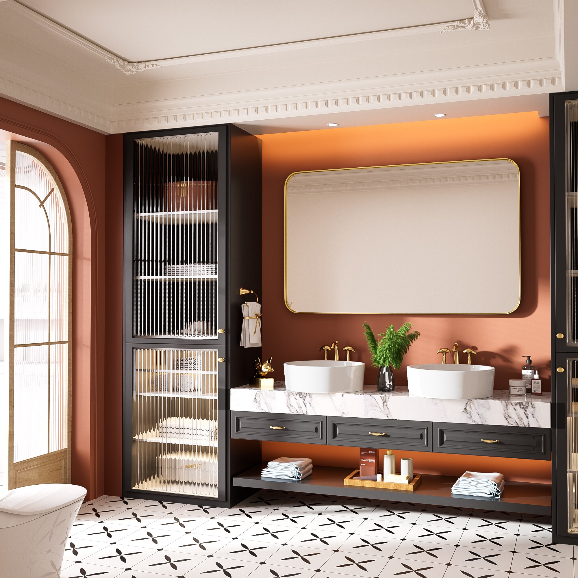 FurniFusion SF-Y-4830-G Decor-Mirrors - View #2