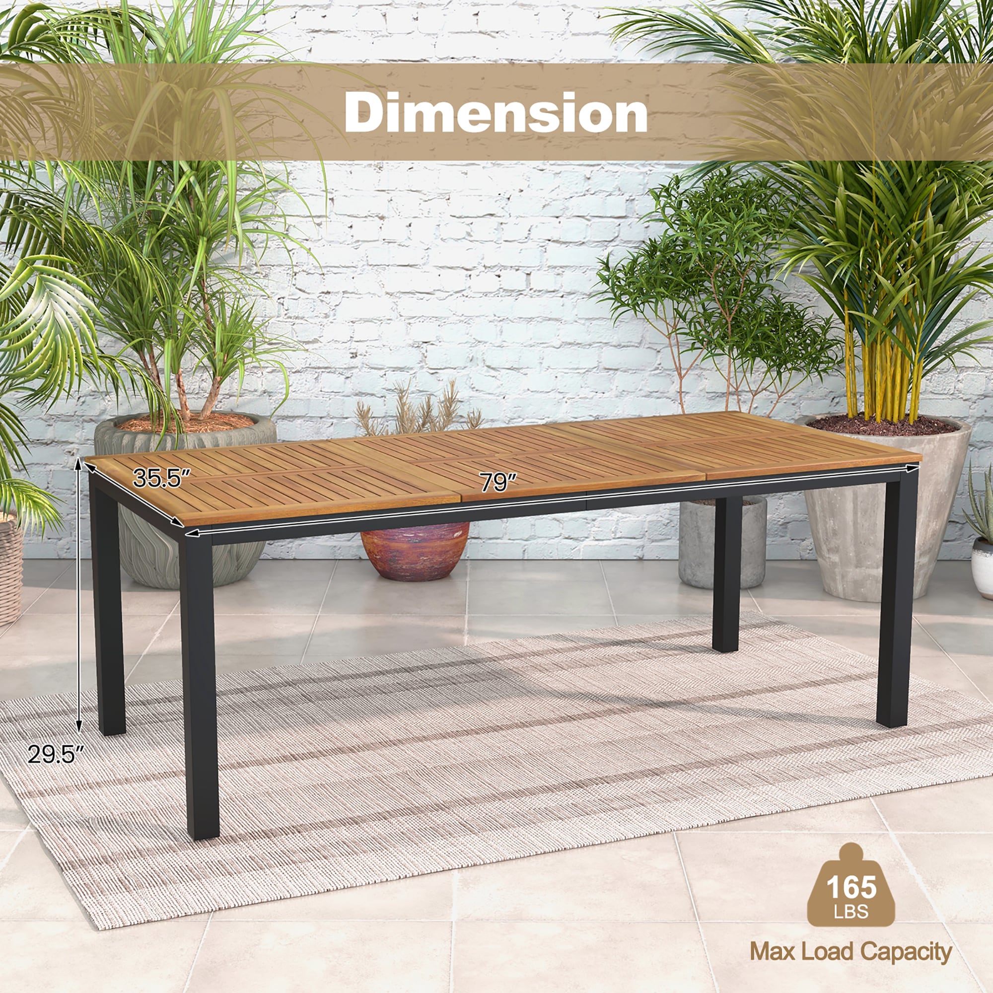 Costway LWS00069 Patio-Tables - View #2