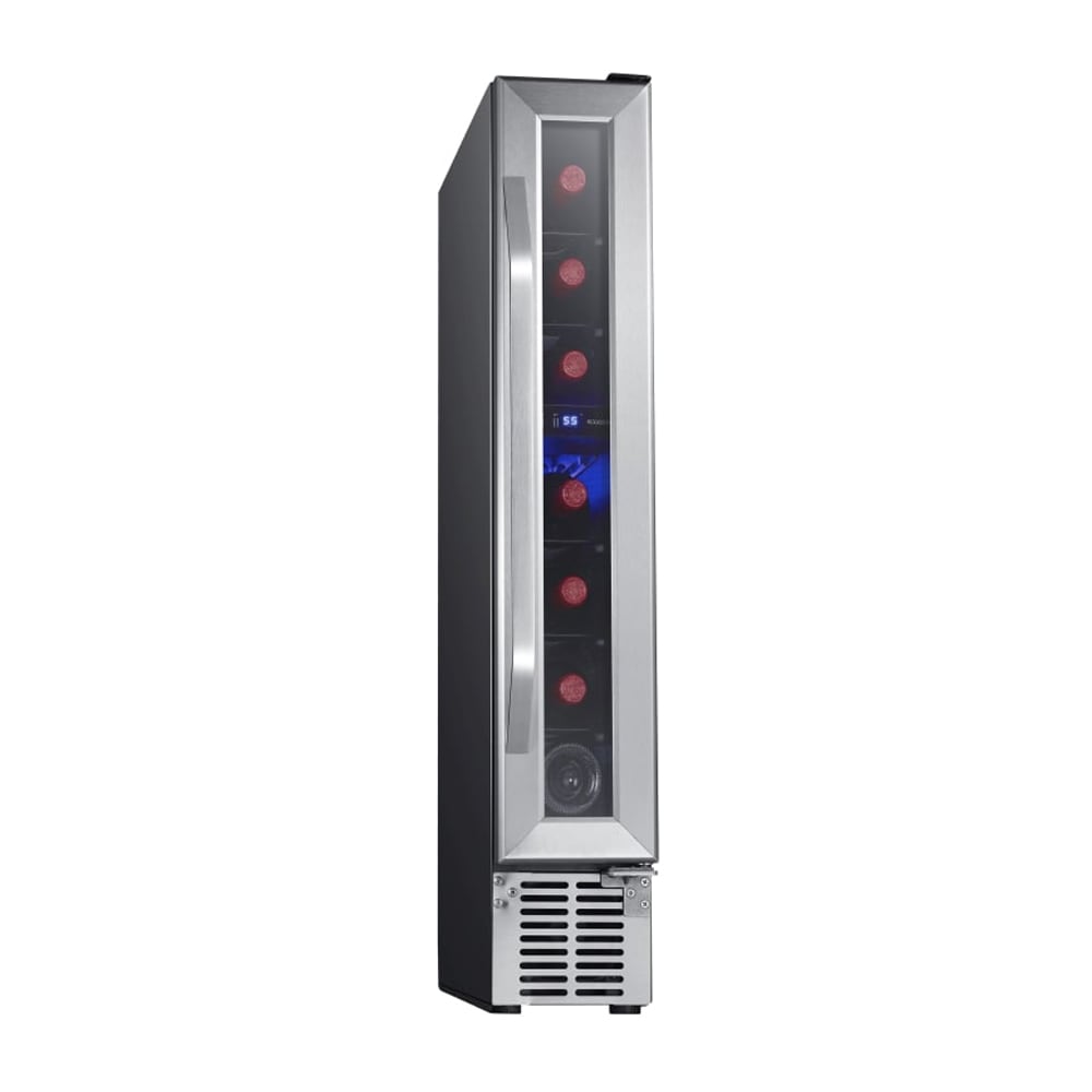 EdgeStar CWR70SZ 5.8125-in W 7 -Bottles Stainless Steel Dual Zone Cooling Built-in/Freestanding Indoor Wine Cooler