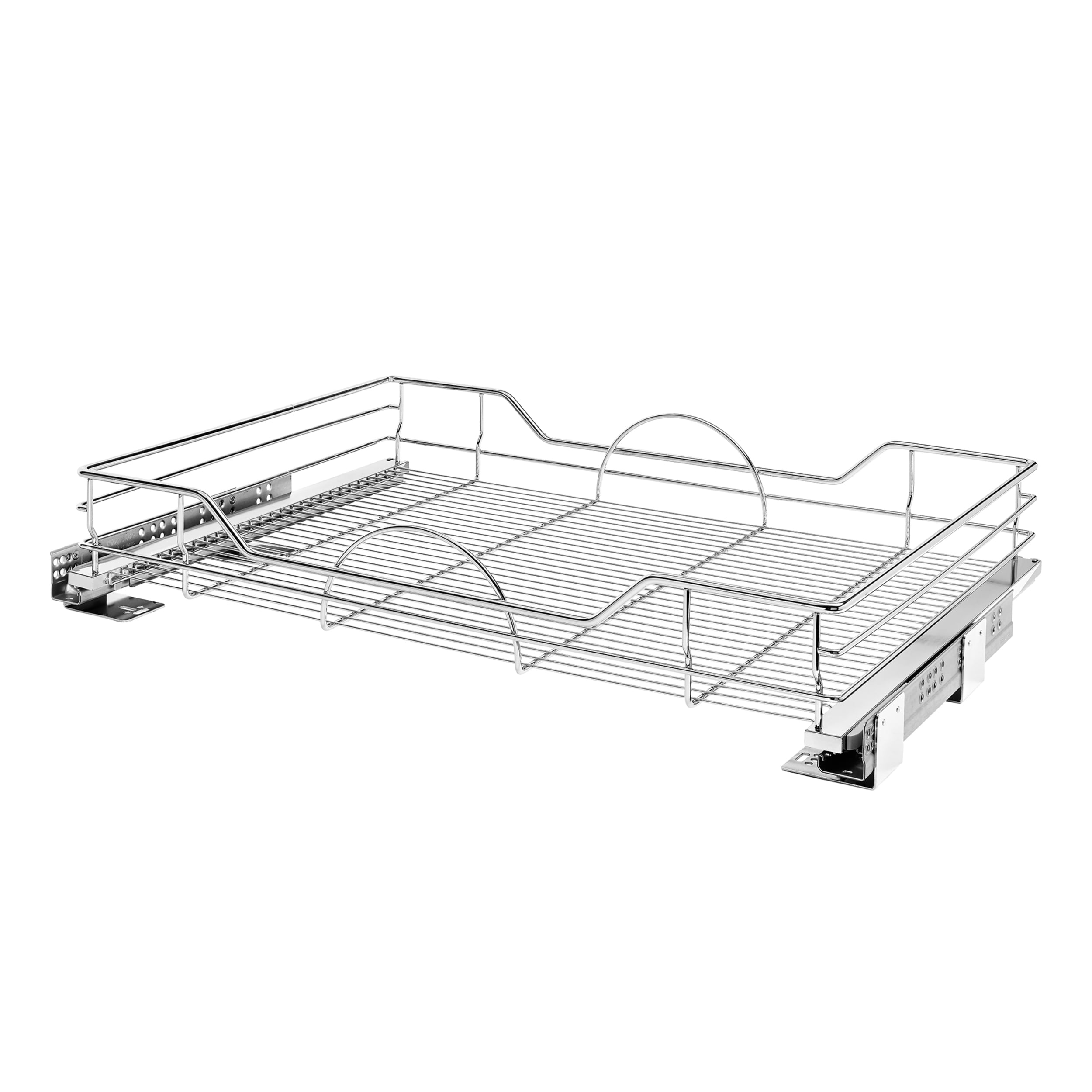 Rev-A-Shelf 189791 32.5-Inches W x 5.3-Inches H x 21.74-Inches D Cabinet-mount Chrome Metal Soft Close Pull-out Sliding basket kit