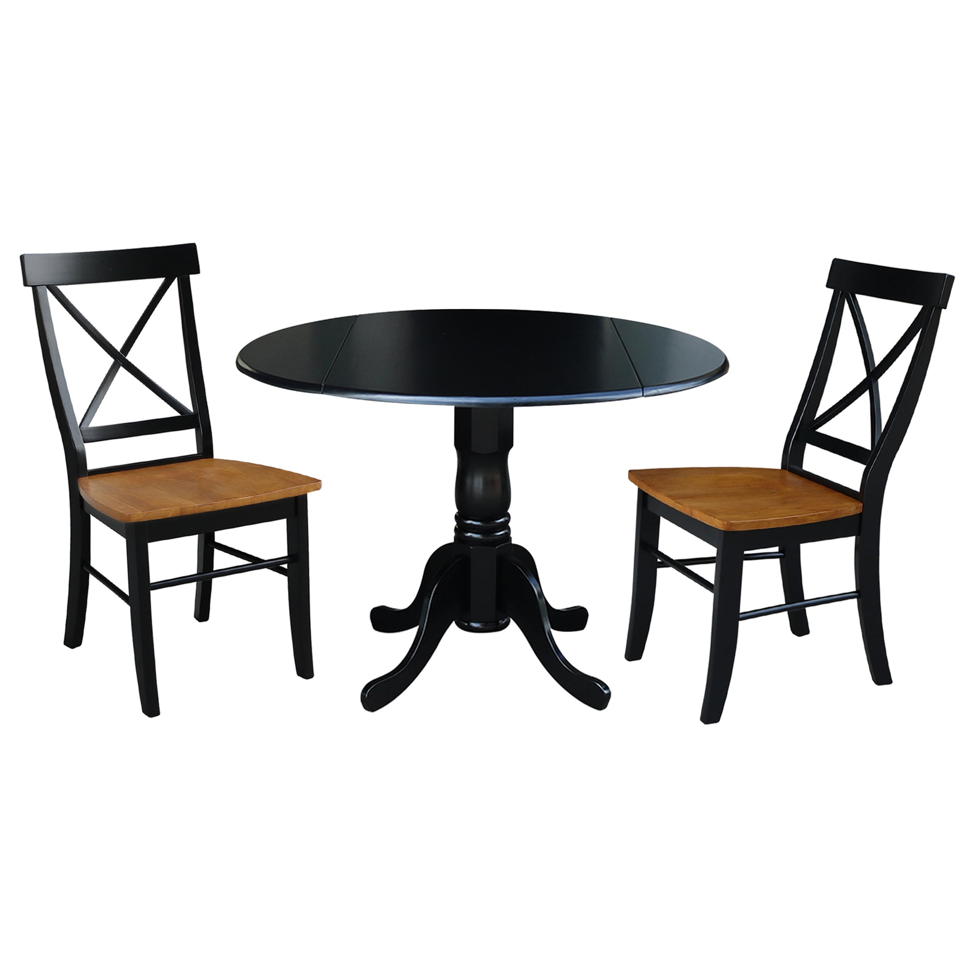 International Concepts K46-42DP-C57-613P Multiple Colors/Finishes Traditional Dining Room Set with Round Table (Seats 2)