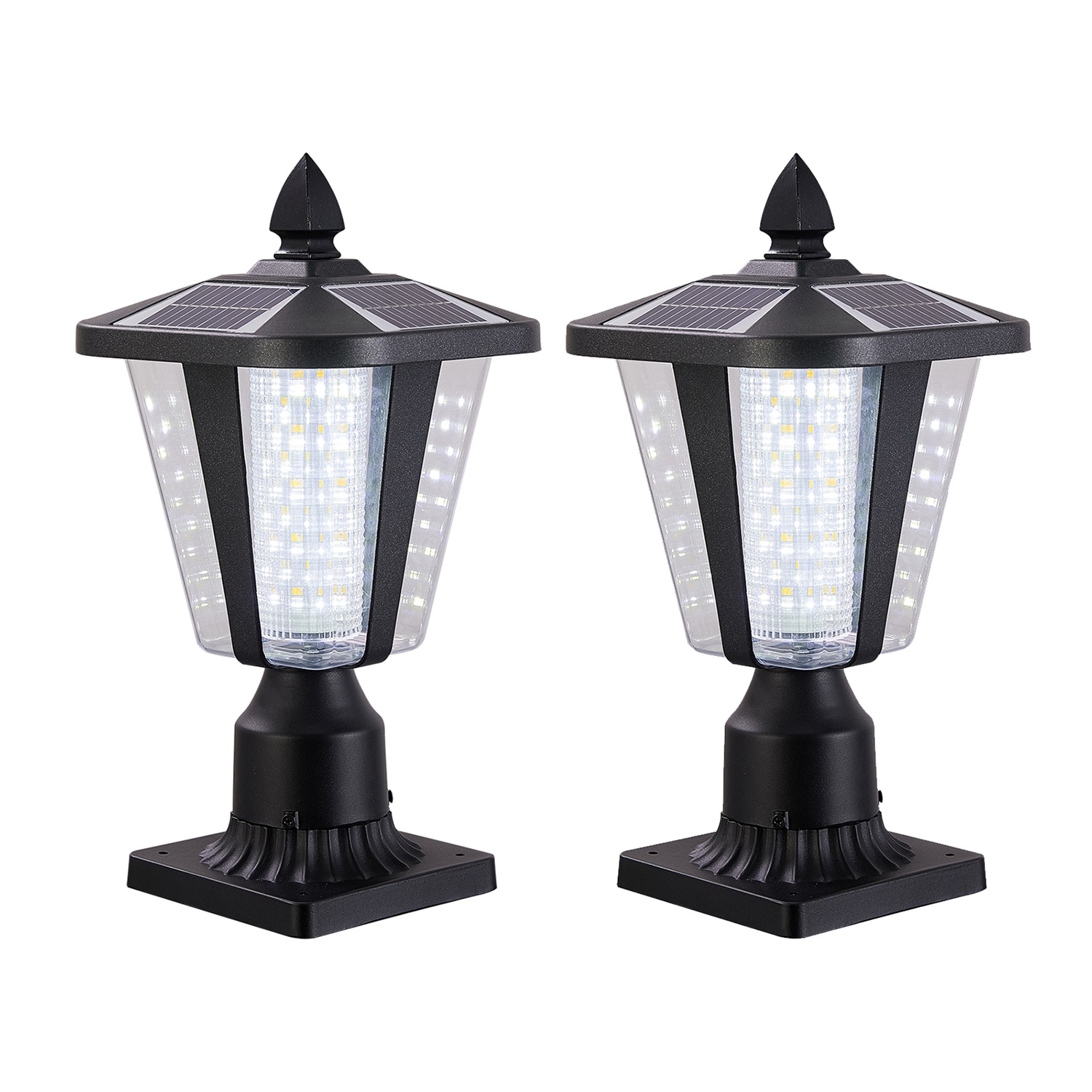 Bybafun YB5800015 2 -Pack 120 -Lumens 2.5 -Watt Black Solar LED Outdoor Path Light Kit ( 6000-K )