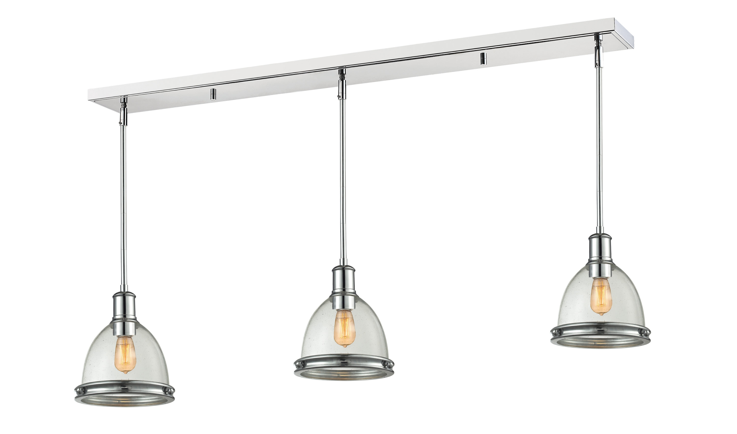 Z-Lite 719MP-3CH Mason Chrome Incandescent Medium base (E-26) Pool Table Lighting