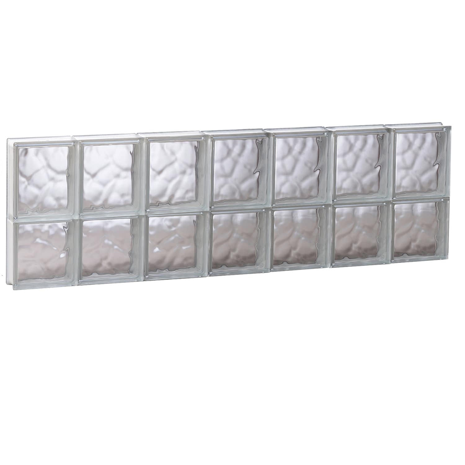 REDI2SET S4214DC Wavy Glass 40-1/4-in x 13-1/2-in Frameless Replacement Glass Block Window