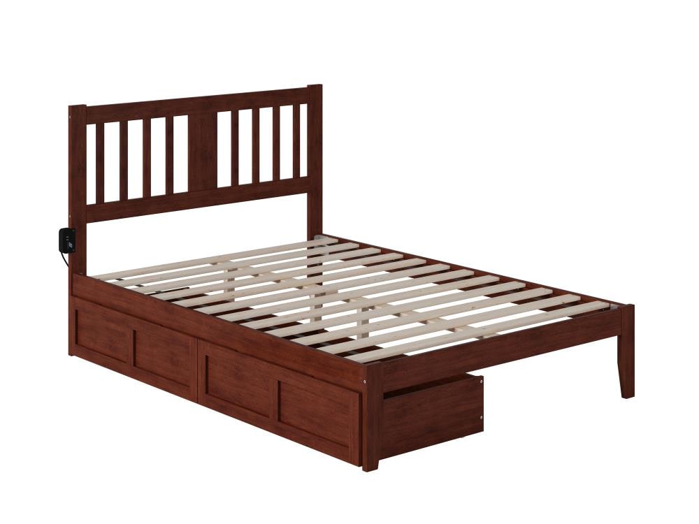 AFI Furnishings Tahoe Walnut Full Wood Platform Bed with Storage at ...