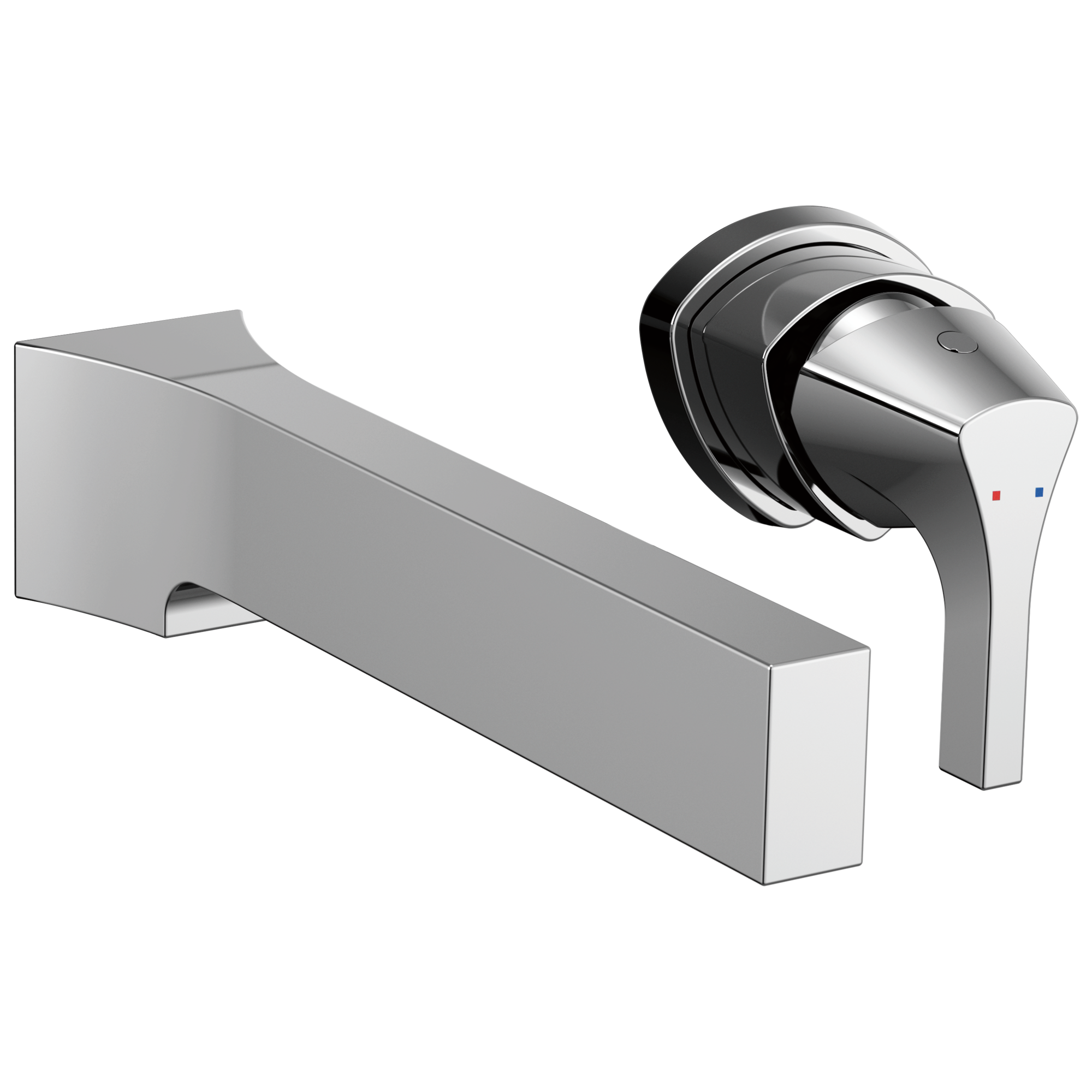 Delta T574LF-WL Zura Chrome Widespread 1-handle WaterSense Mid-arc Residential Handle Bathroom Sink Faucet