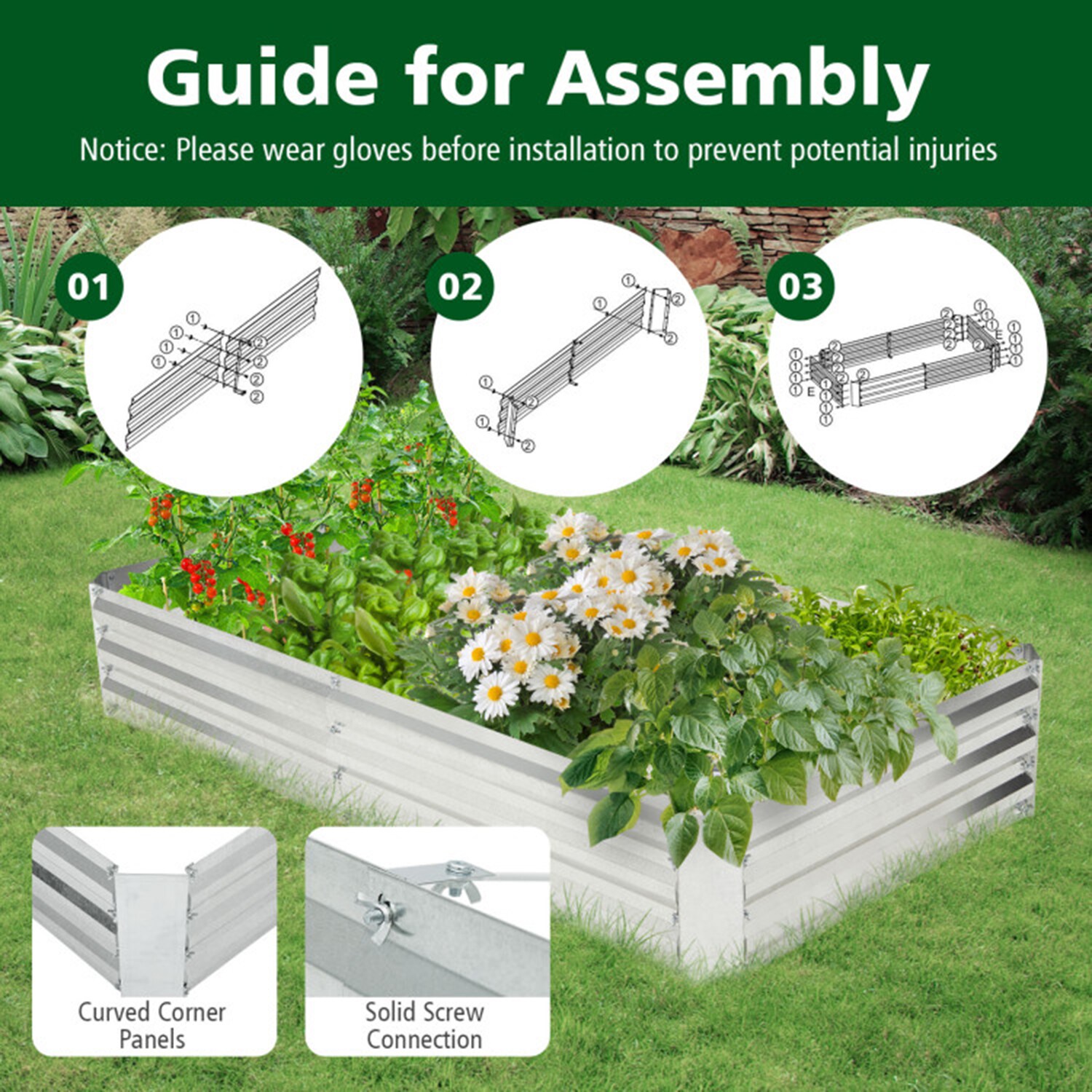 Mondawe MO-G4047SR3P Raised-Garden-Beds - View #7