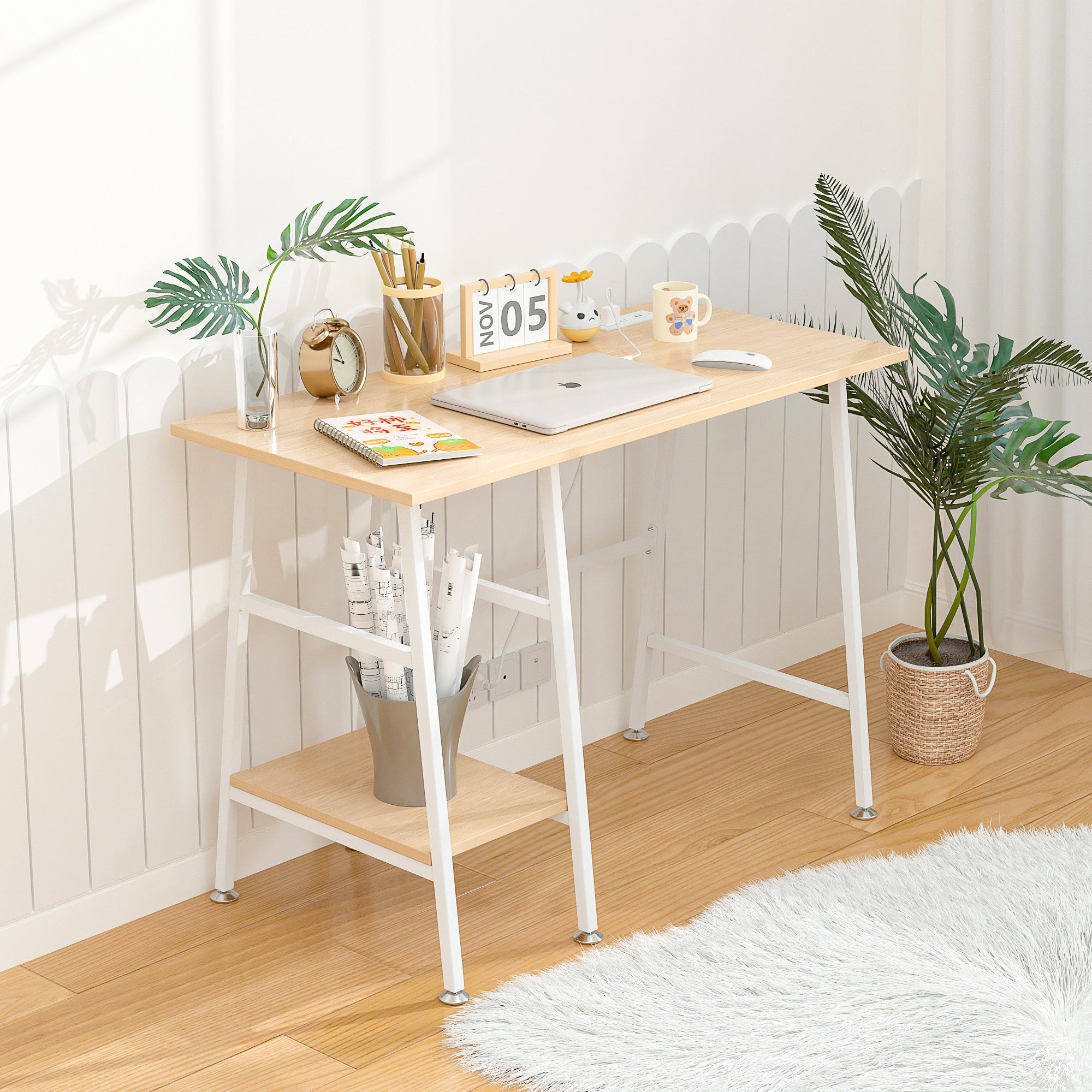 Vecelo LOE-DC-CD01-OAK-UP desks - View #3