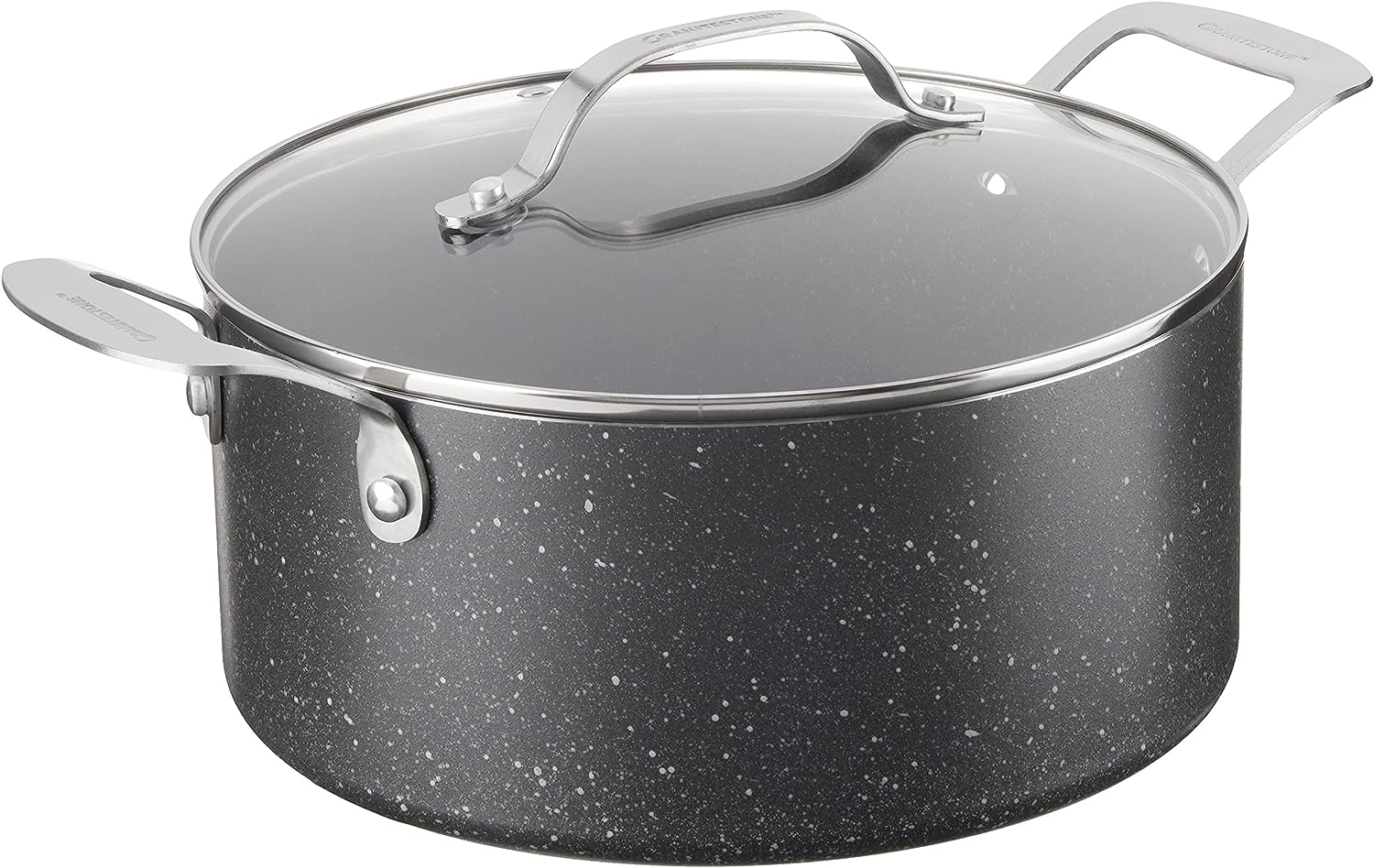 GraniteStone Diamond 5 qt. Aluminum Stock Pot with Lid - Black, Non-Stick,  Dishwasher Safe, Oven Safe, Induction Compatible in the Cooking Pots  department at