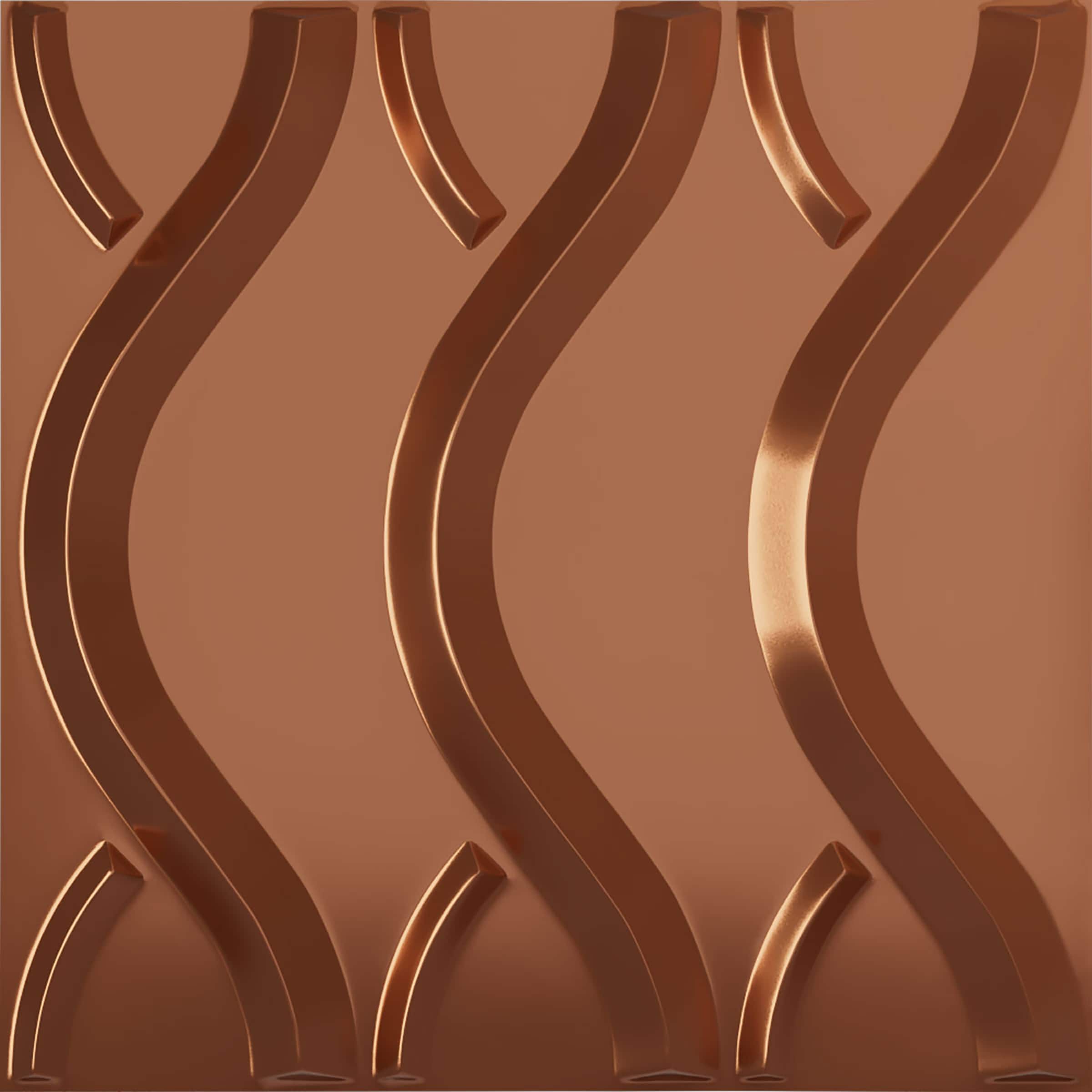Ekena Millwork WP20X20NXBCO 19-5/8-in x 19-5/8-in Embossed Paintable/Stainable Copper PVC Wall Panel (