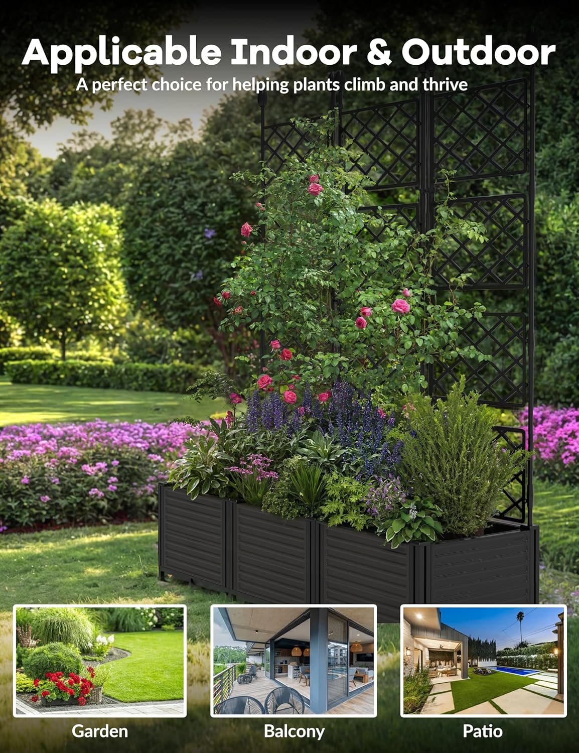 Qeetex LMY-PHO-339UPSYB Raised-Garden-Bed-Boards-Hardware - View #3