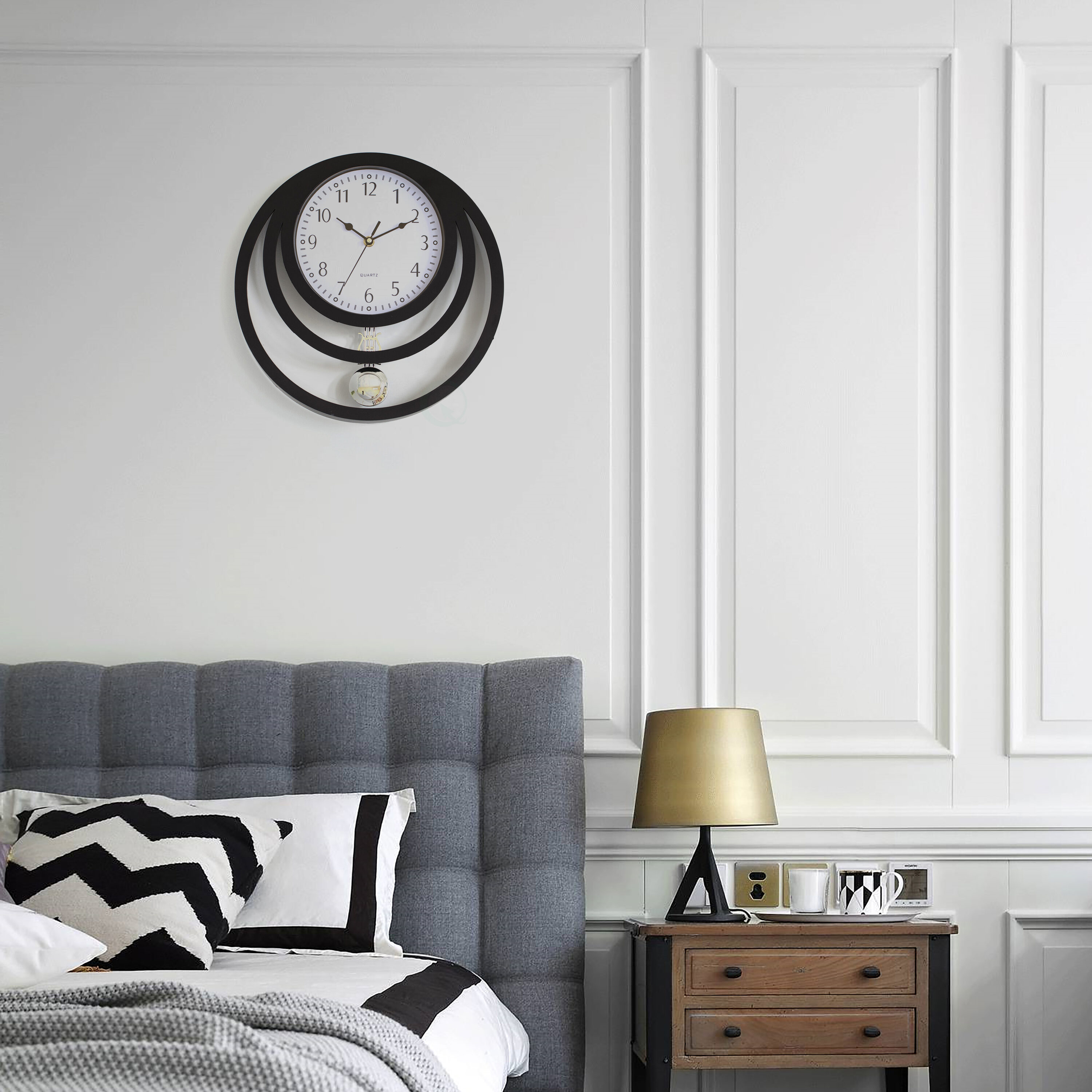 Clockswise QI004147.BK Indoor-Outdoor-Clocks - View #2