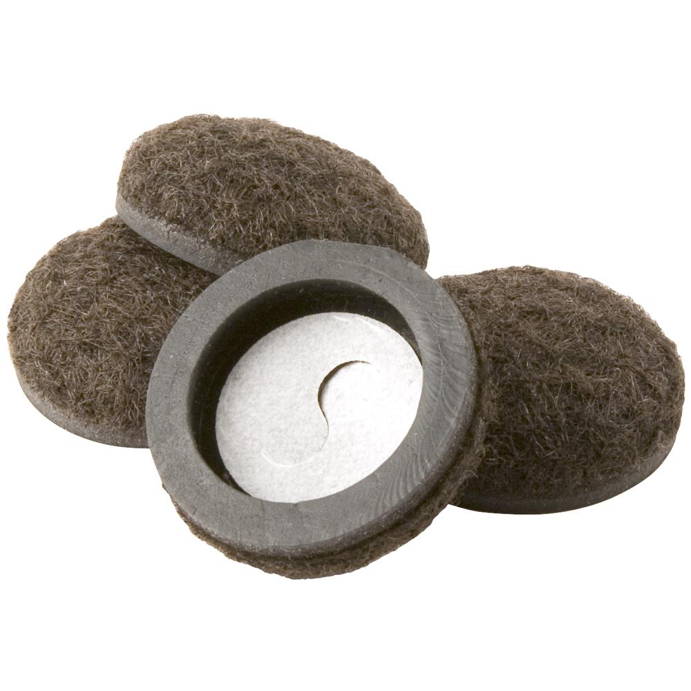 Super Sliders 4-Count 3-in Oatmeal Plastic/Felt Furniture Coaster