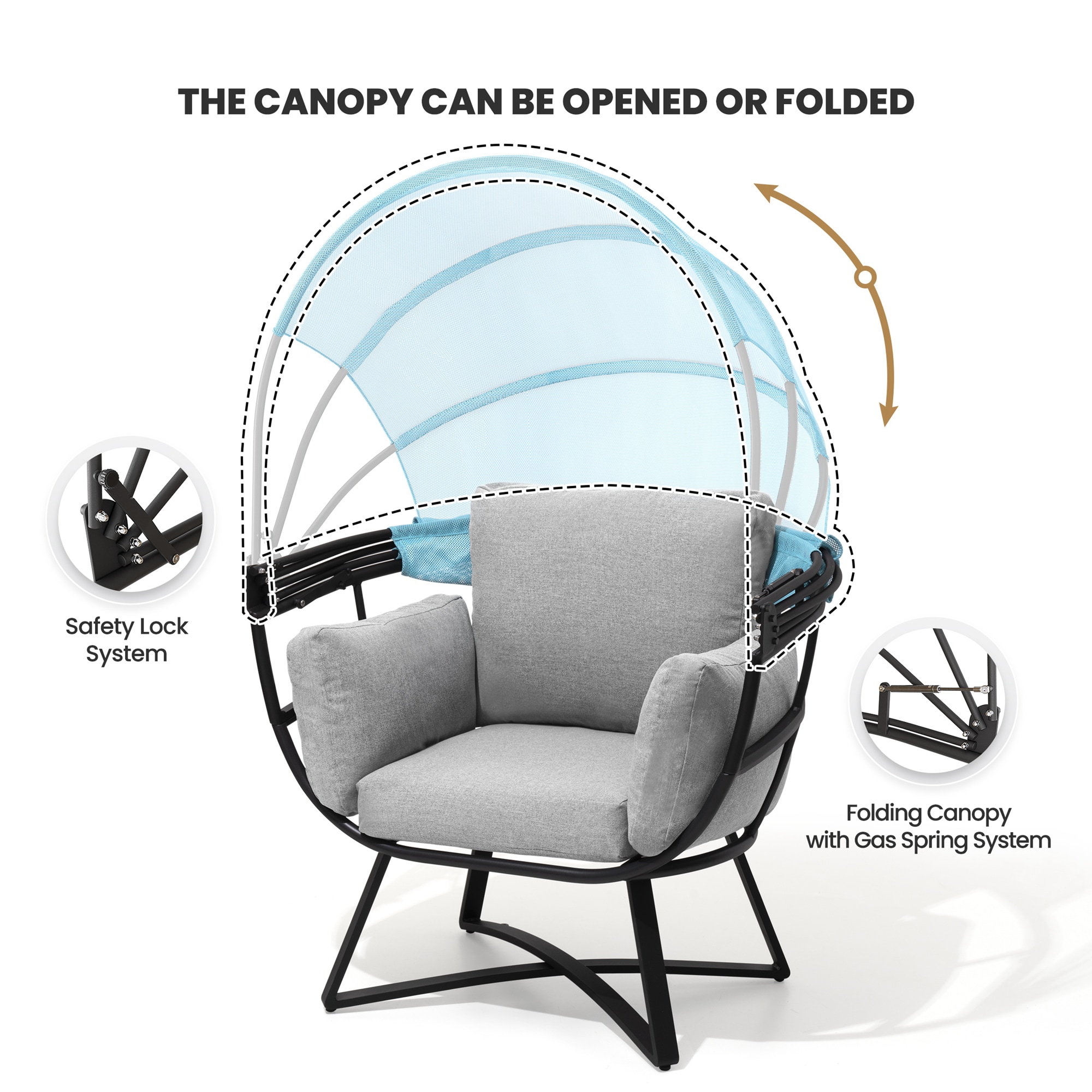 Crestlive Products CL-DC019BGB Patio-Chairs - View #2
