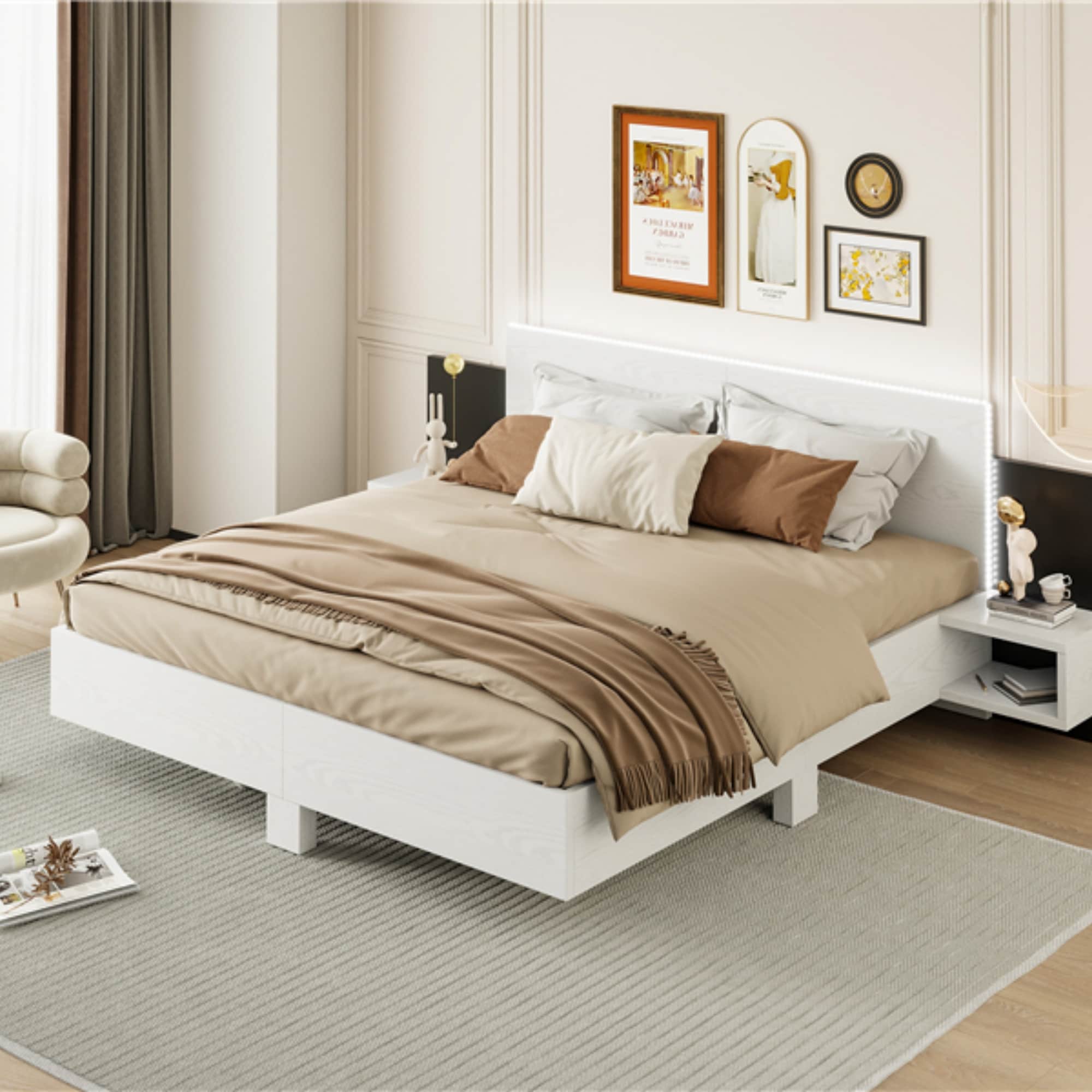 Lycvki 1717 White Toddler Bed