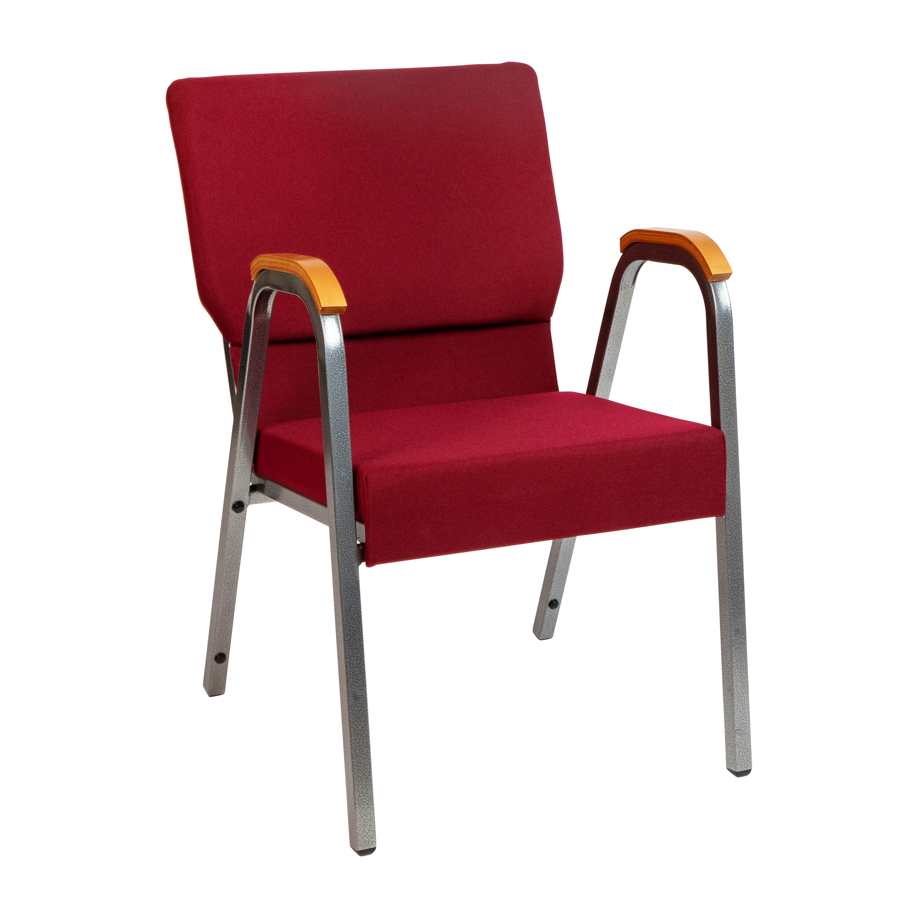 Flash Furniture 889142973881 Modern Burgundy Fabric/Silver Vein Frame Accent Chair