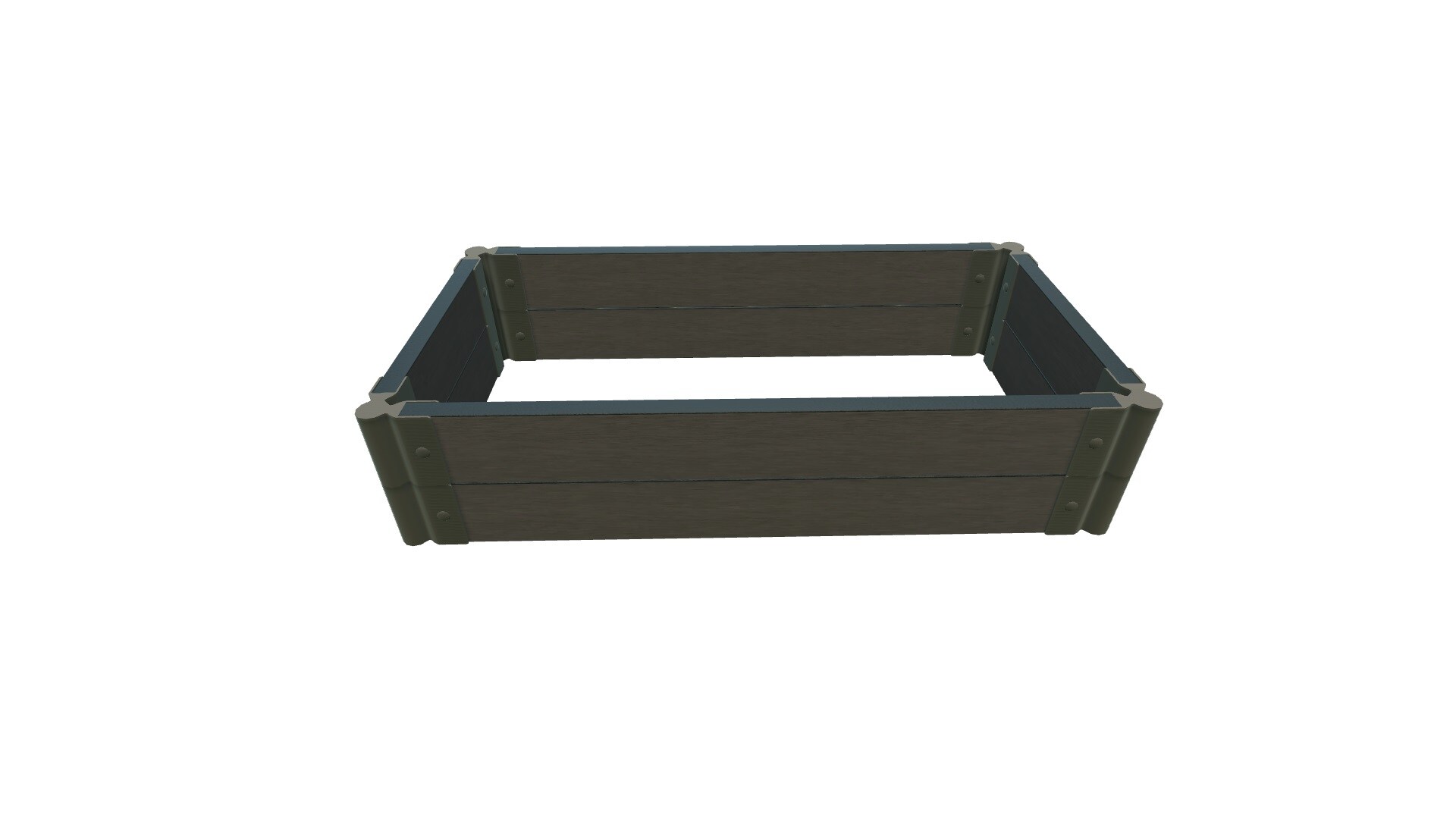 Frame It All 200002089 7-cu ft 24-in W x 48-in L x 11-in H Weathered Wood Composite Raised Garden Bed
