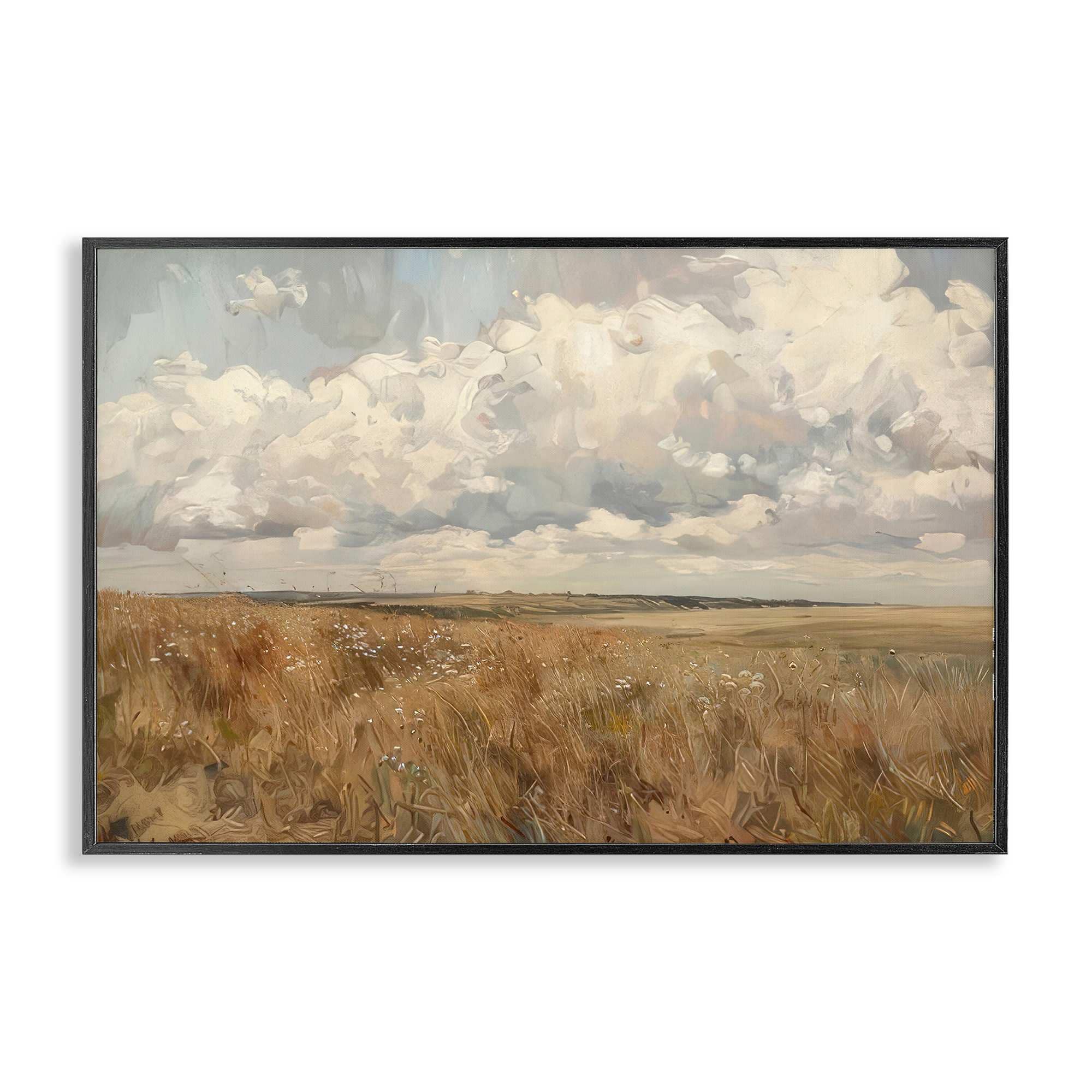 Stupell Industries BT-789-FR-12X18 Wide Open Farm Field Framed Giclee design by LSR Creative Studio