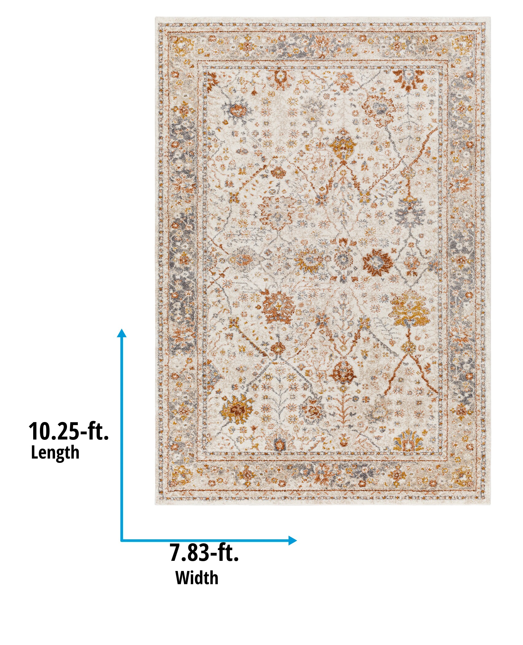 allen + roth Holder 8 X 10 Green Indoor Border Area Rug at