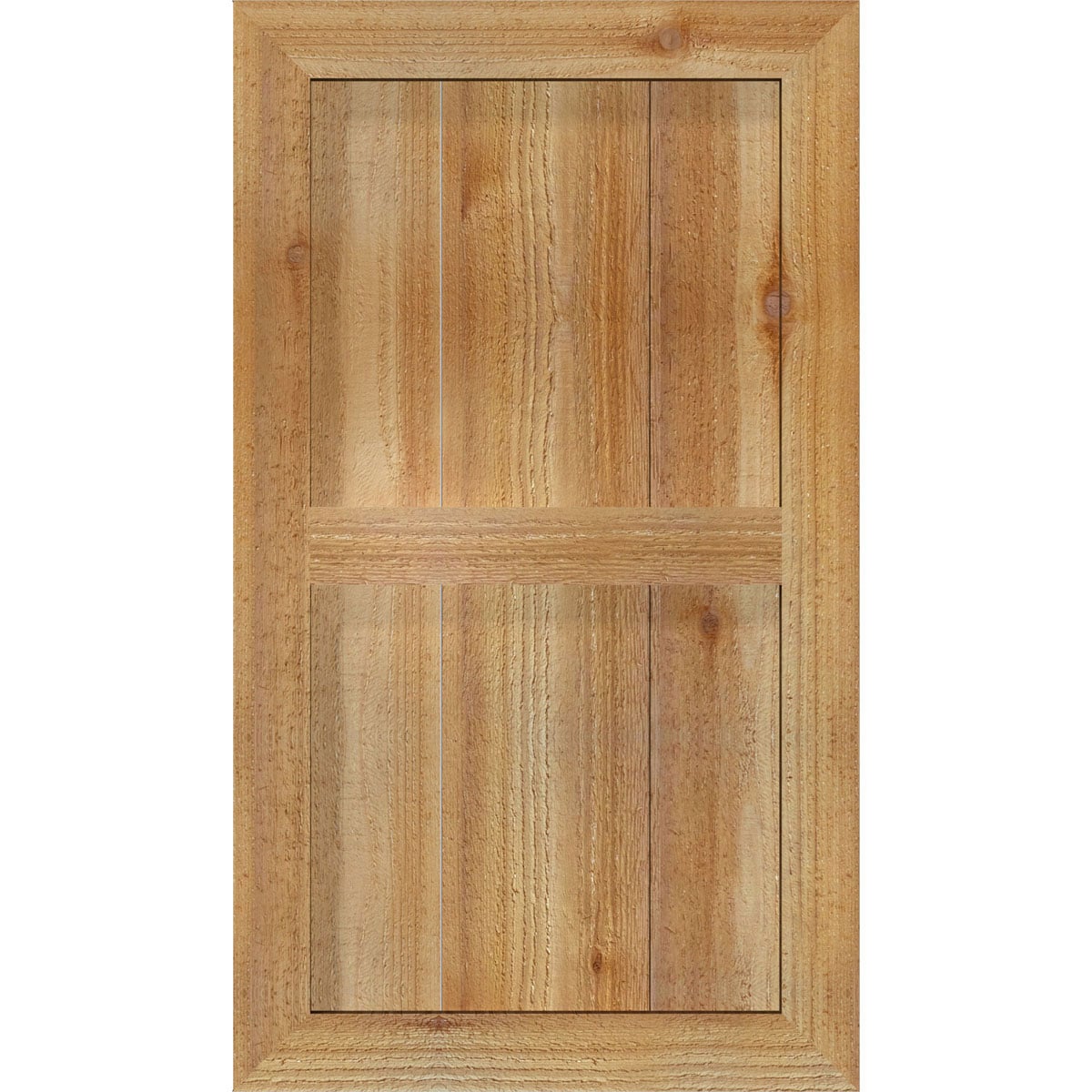 Ekena Millwork RBF06S16X028RWR 16.125-in W x 28-in H Unfinished Paintable/Stainable Board and batten Framed Wood Exterior Shutters ( 2 -Pack )