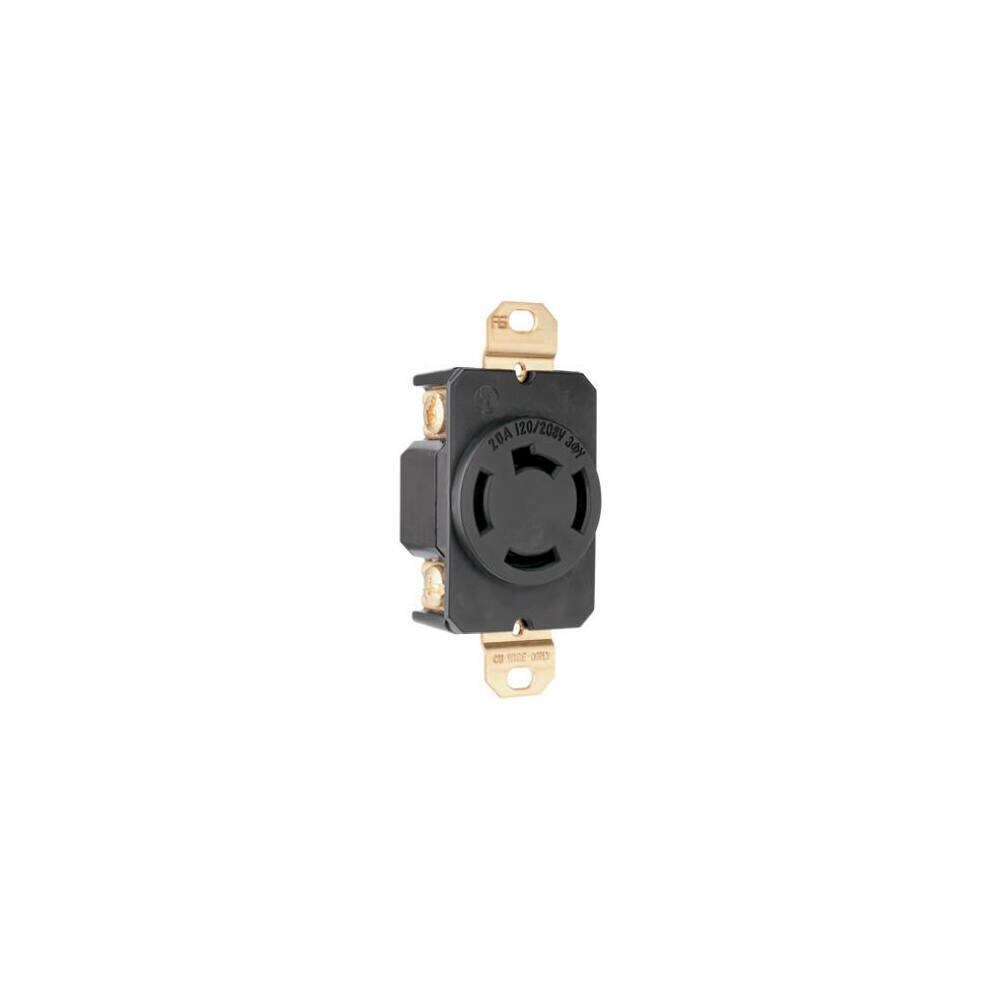 Pass & Seymour Pass and Seymour 7410 Locking Outlet, 20A, 208V