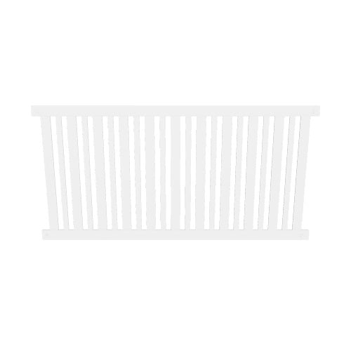 Outdoor Essentials Evanston 4-ft H x 8-ft W White Vinyl Flat-top Fence Panel (Unassembled)