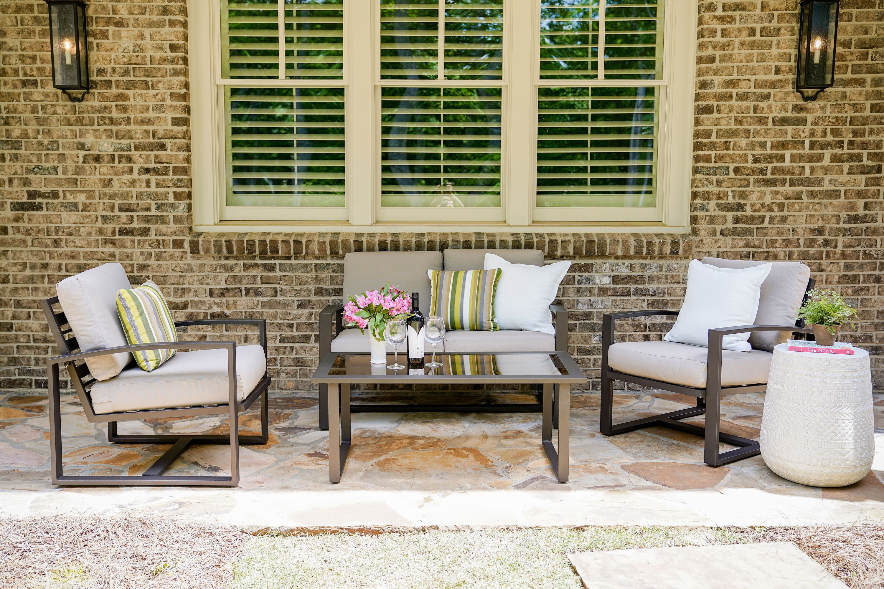 Leisure Made 967003-TAN Patio-Conversation-Sets - View #4
