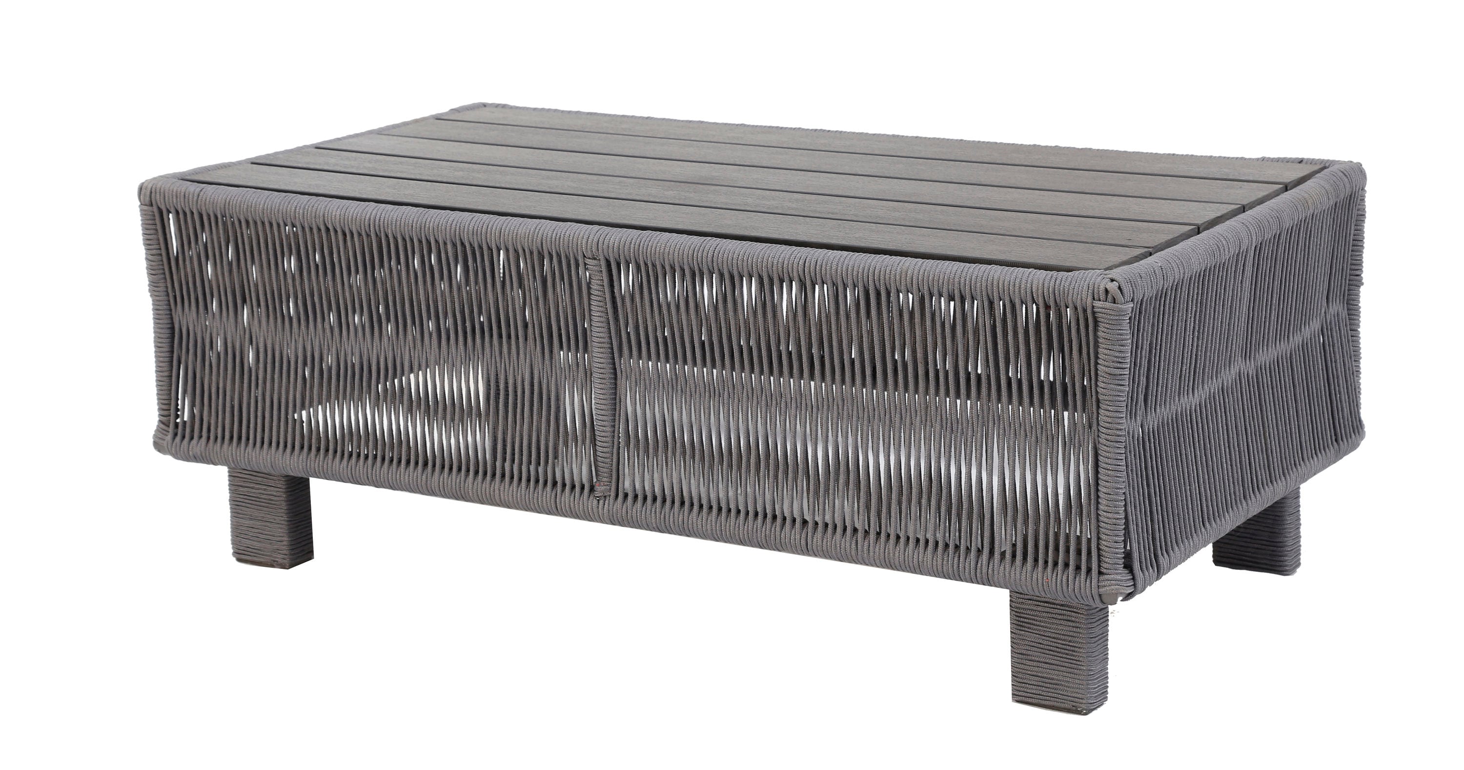 Teva Furniture EN-T-210CT Cancun Patio Table Rectangle Outdoor Coffee Table 25.6-in W x 47.2-in L
