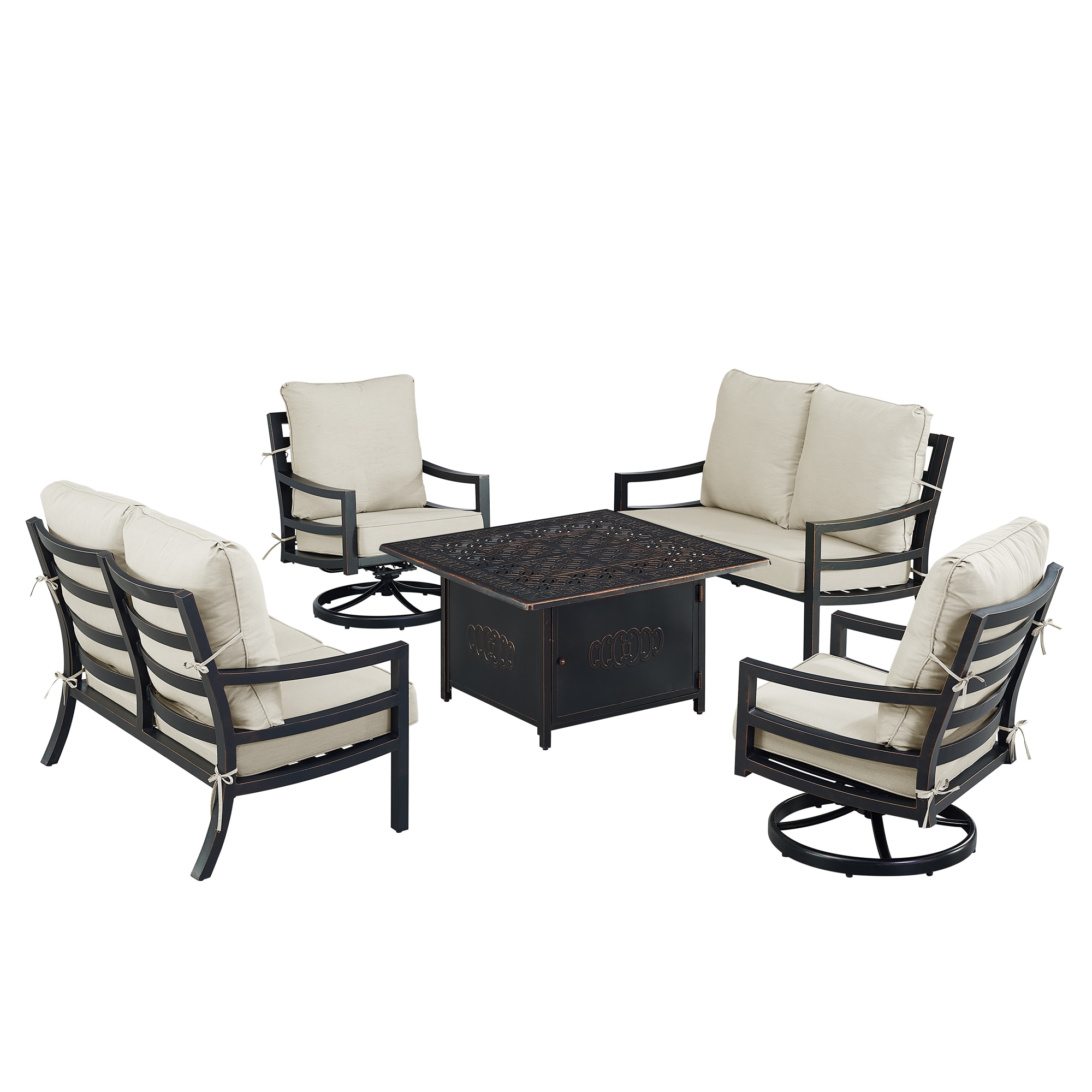 Oakland Living HUDSON2LS2CHRONINLGC Patio-Conversation-Sets - View #4