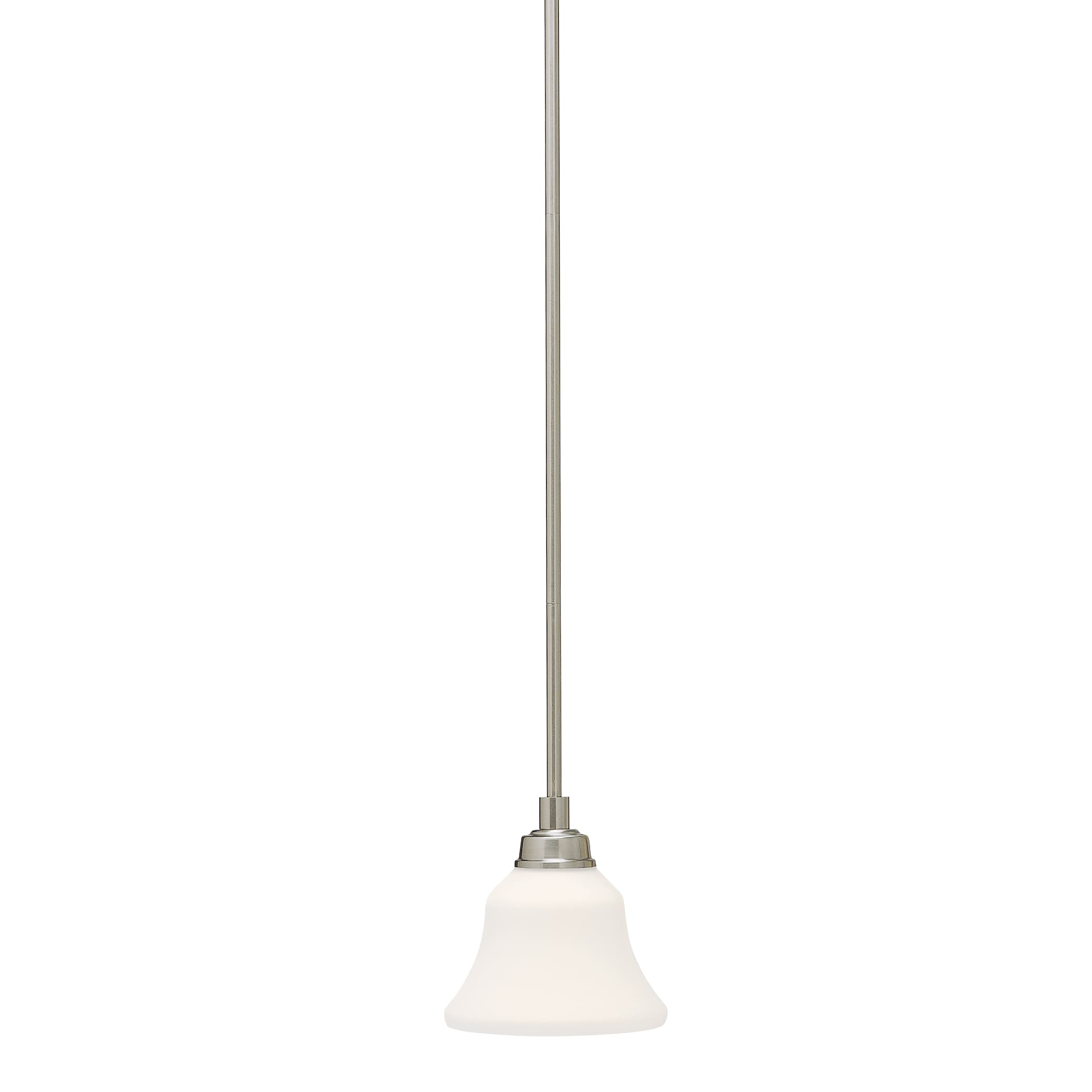 Kichler Langford Brushed Nickel Transitional Etched Glass Bell LED Pendant Light