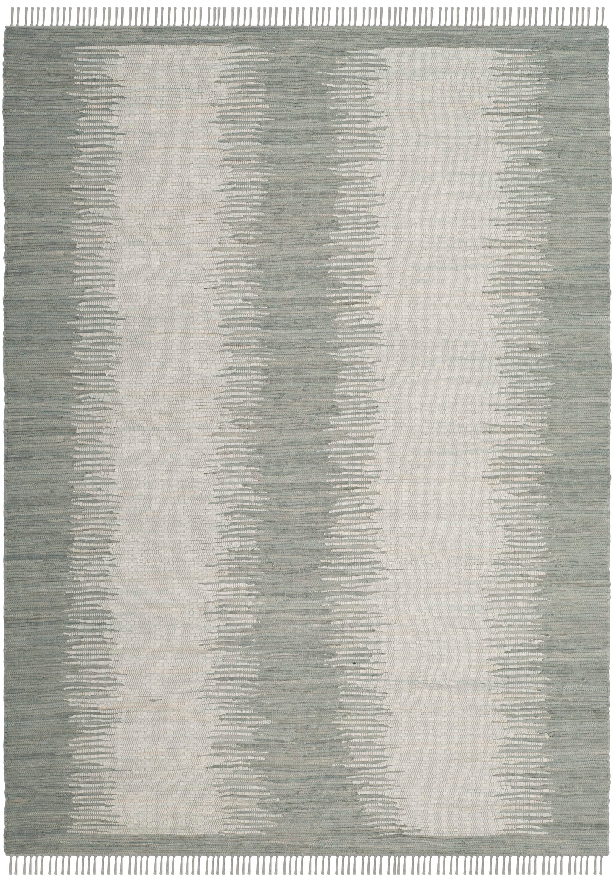 Safavieh MTK718A-8 Montauk Salina 8 x 10 (ft) Cotton Gray Rectangular Indoor Abstract Coastal Area rug