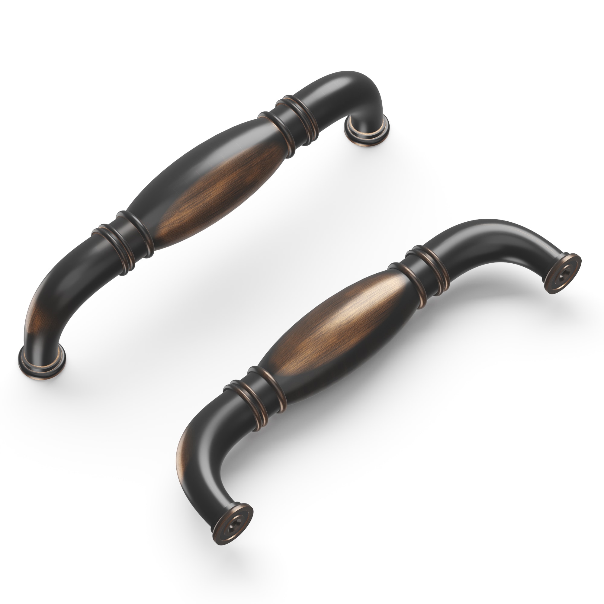 Hickory Hardware K48-OBH-5B Williamsburg 8-in , 203mm Center to Center Oil-Rubbed Bronze Highlighted Rectangular Bar For Use on Appliances Drawer Pulls 5 -Pack