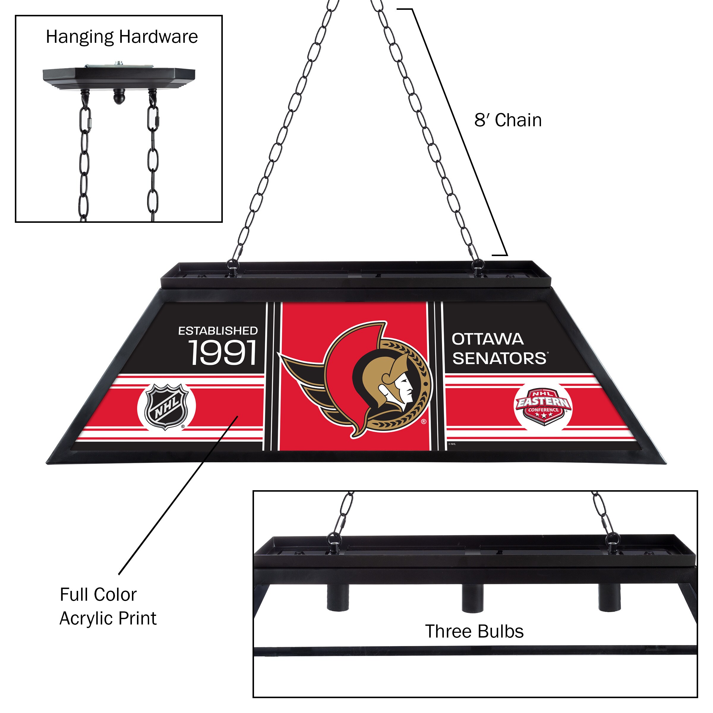 Trademark Gameroom NHL4400-OW-PCH Pool-Table-Lighting - View #4