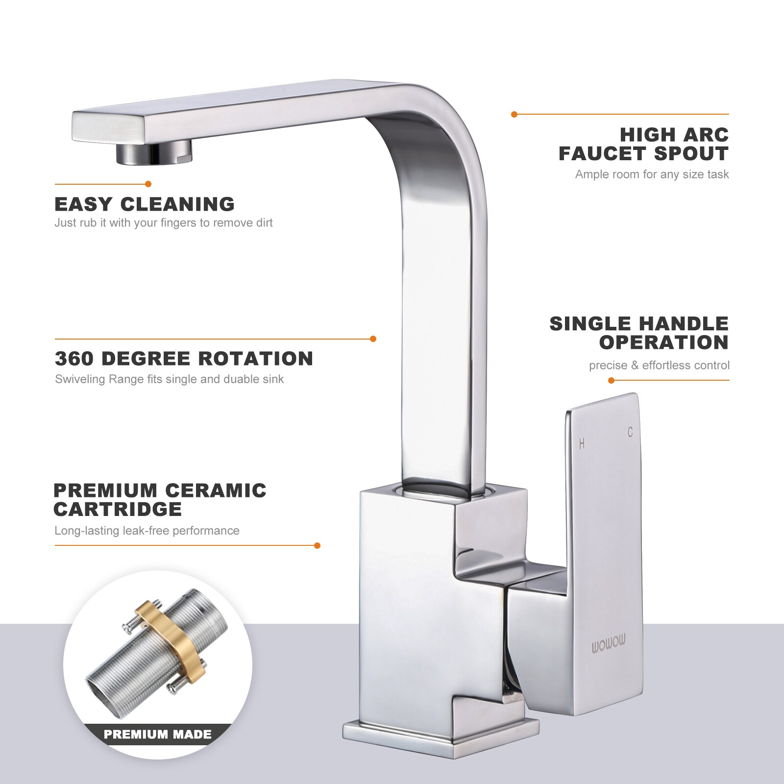WOWOW 2312301C-LW Lavatory-Faucets - View #3