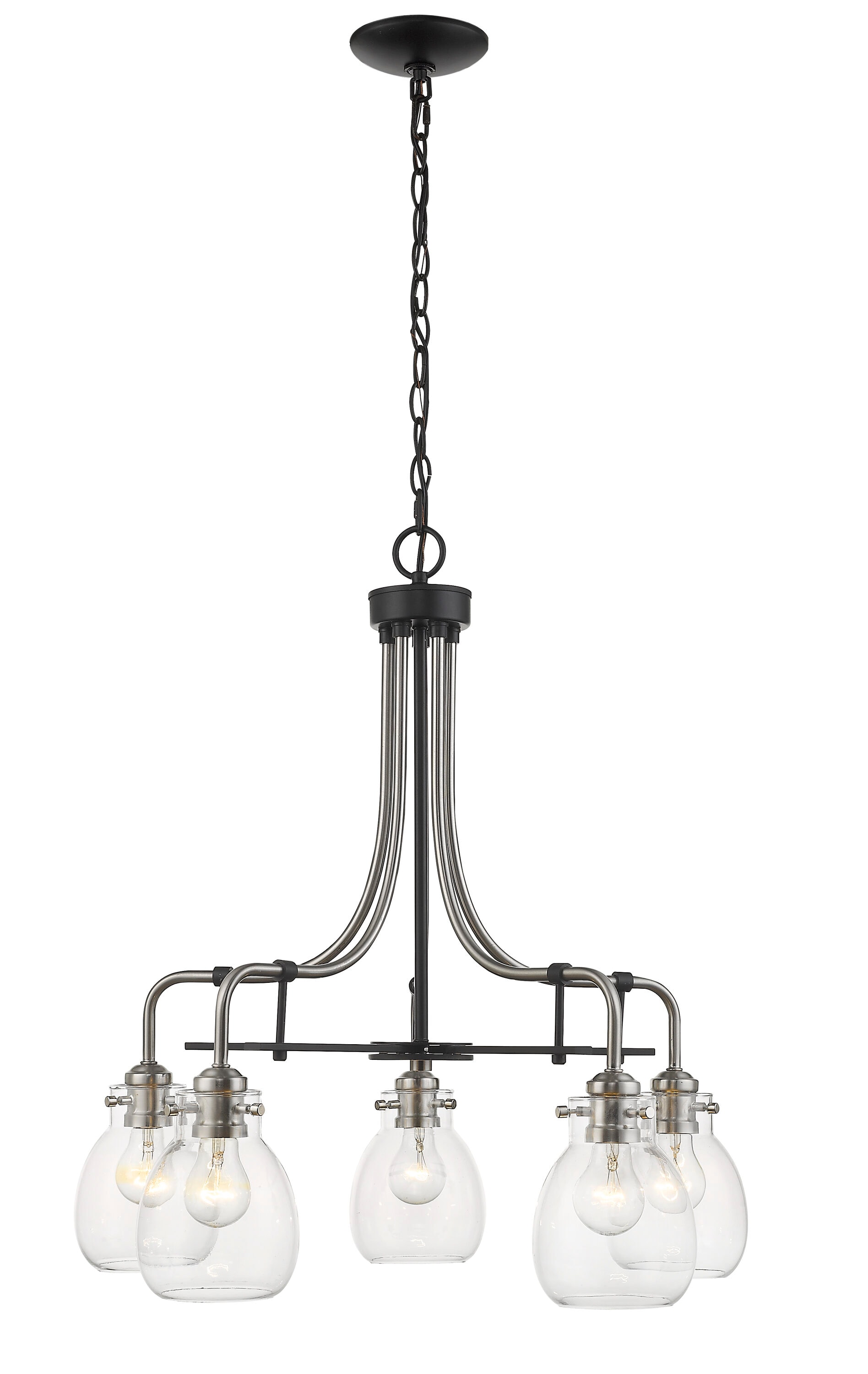 Z-Lite 466-5MB-BN Kraken 5 -Light Multiple finishes Multiple colors Industrial For Use in Dining Rooms, Foyers, Kitchens, Living Rooms Chandelier