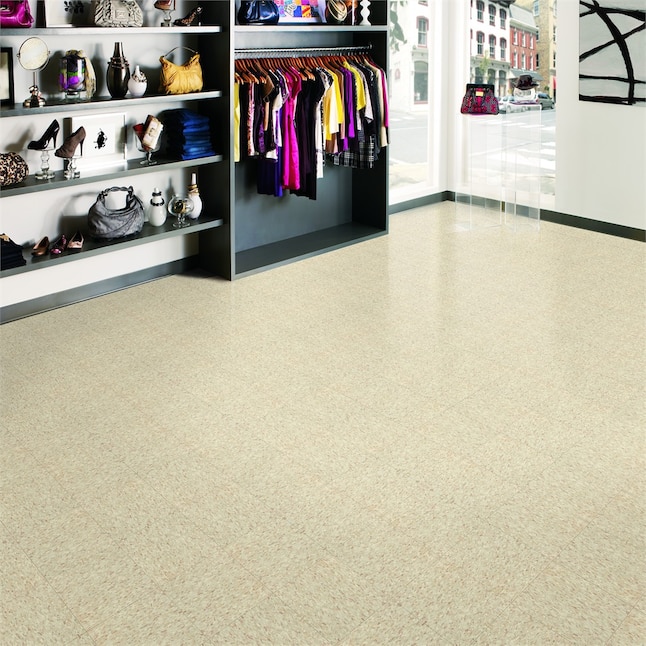 Armstrong Flooring Imperial Texture VCT Sandrift White 125-mil x 12-in W x 12-in L Commercial Vinyl Tile Flooring (1-sq ft/ Piece) Armstrong Flooring Imperial Texture VCT Sandrift White 125-mil x 12-in W x 12-in L Commercial Vinyl Tile Flooring (1-sq ft/ Piece)