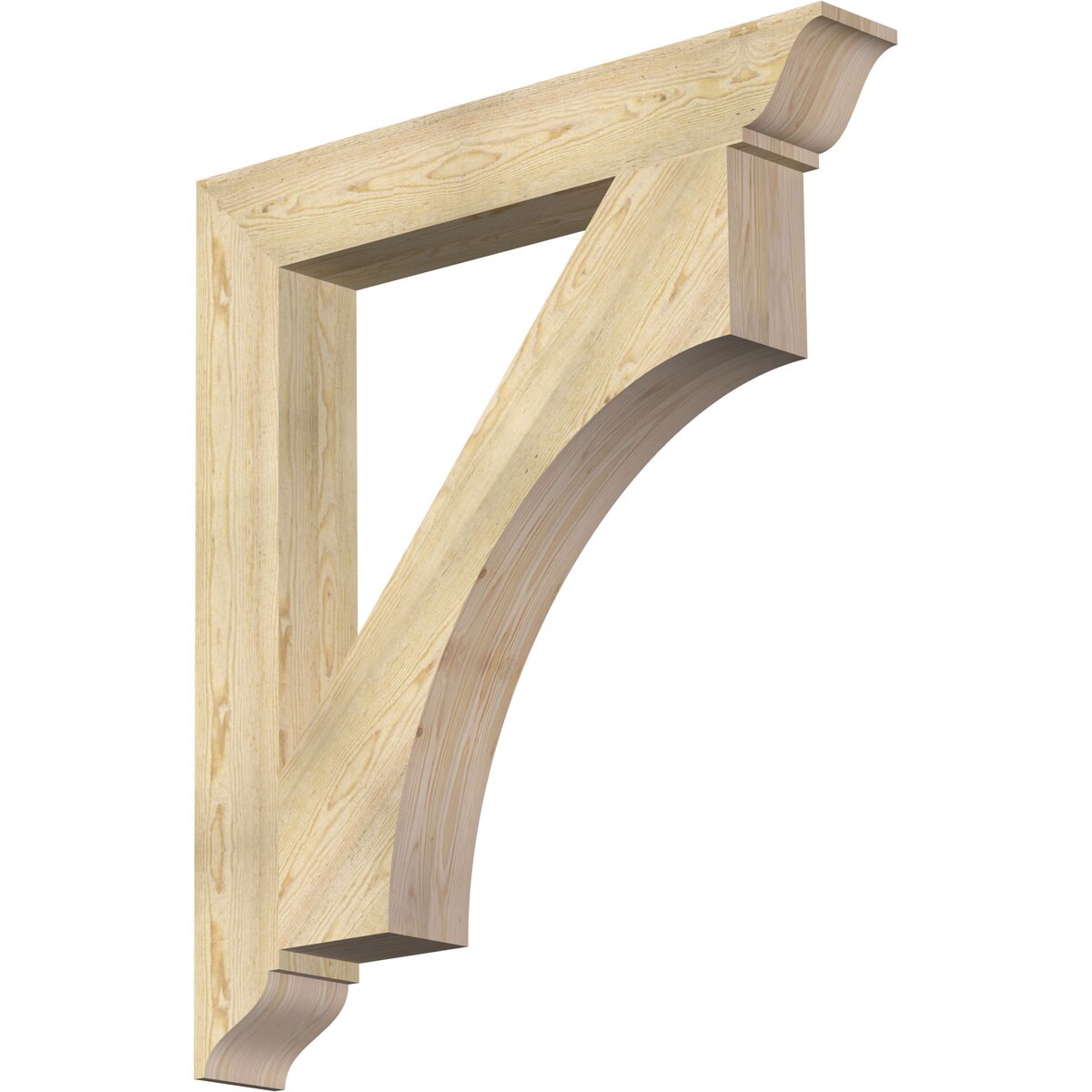 Ekena Millwork BKT06X42X48WTL01RDF Westlake traditional rough sawn 6-in x 42-in x 48-in Douglas fir Brown Wood Standard bracket
